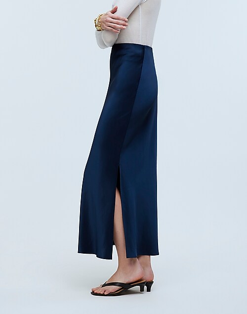 Satin Crinkle Slip Skirt | 4 Colors