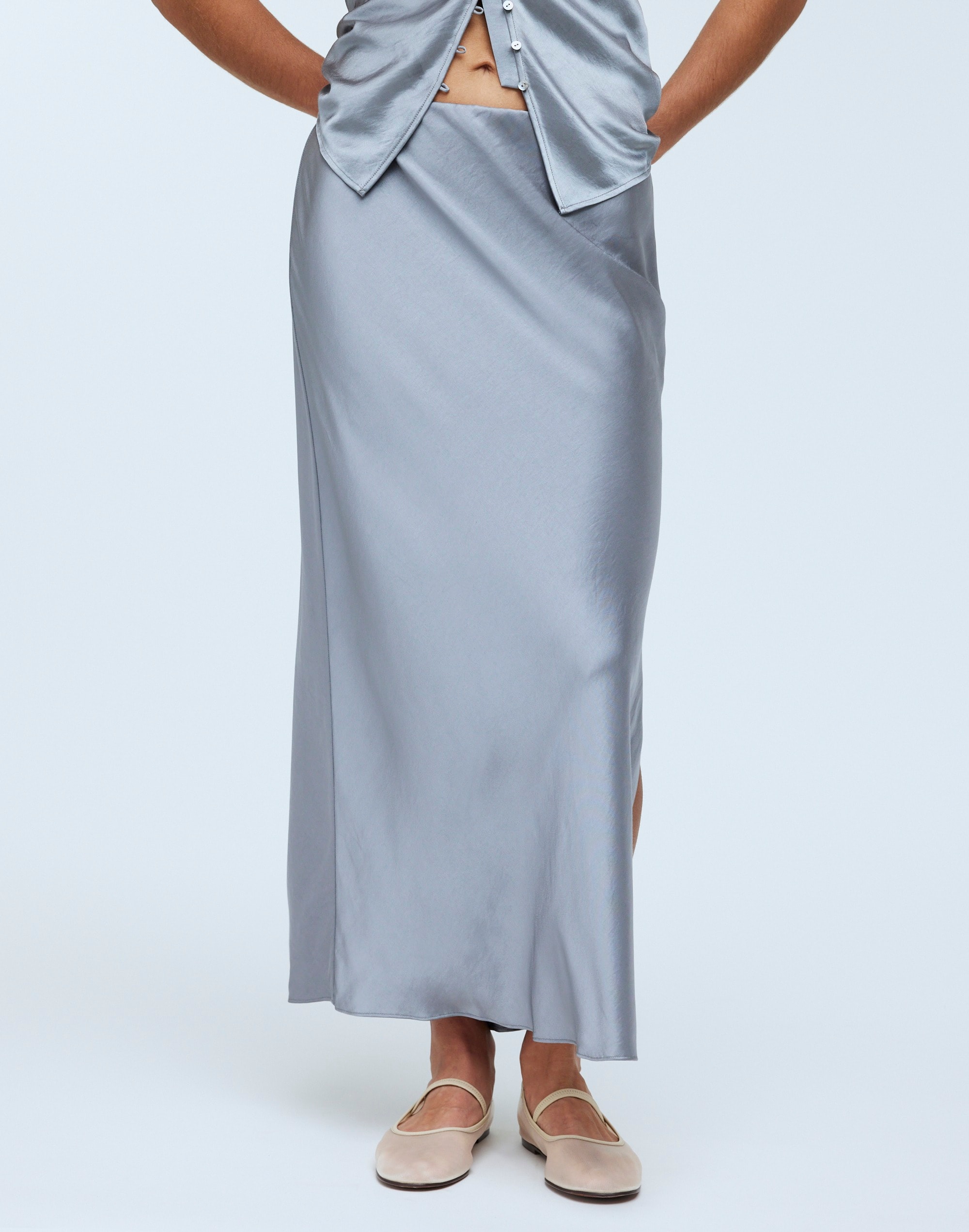 Satin Maxi Slip Skirt | Madewell