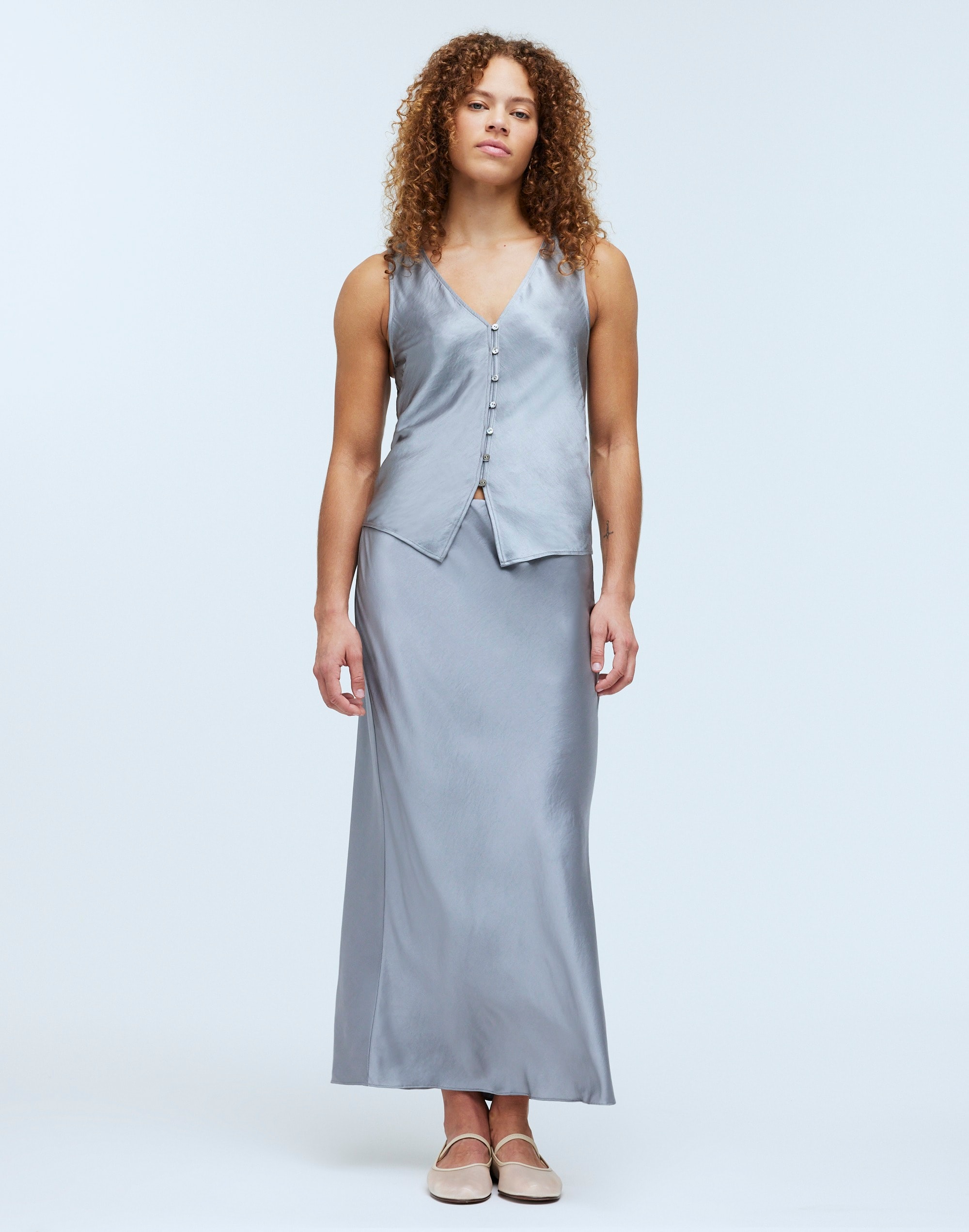 Satin Maxi Slip Skirt | Madewell