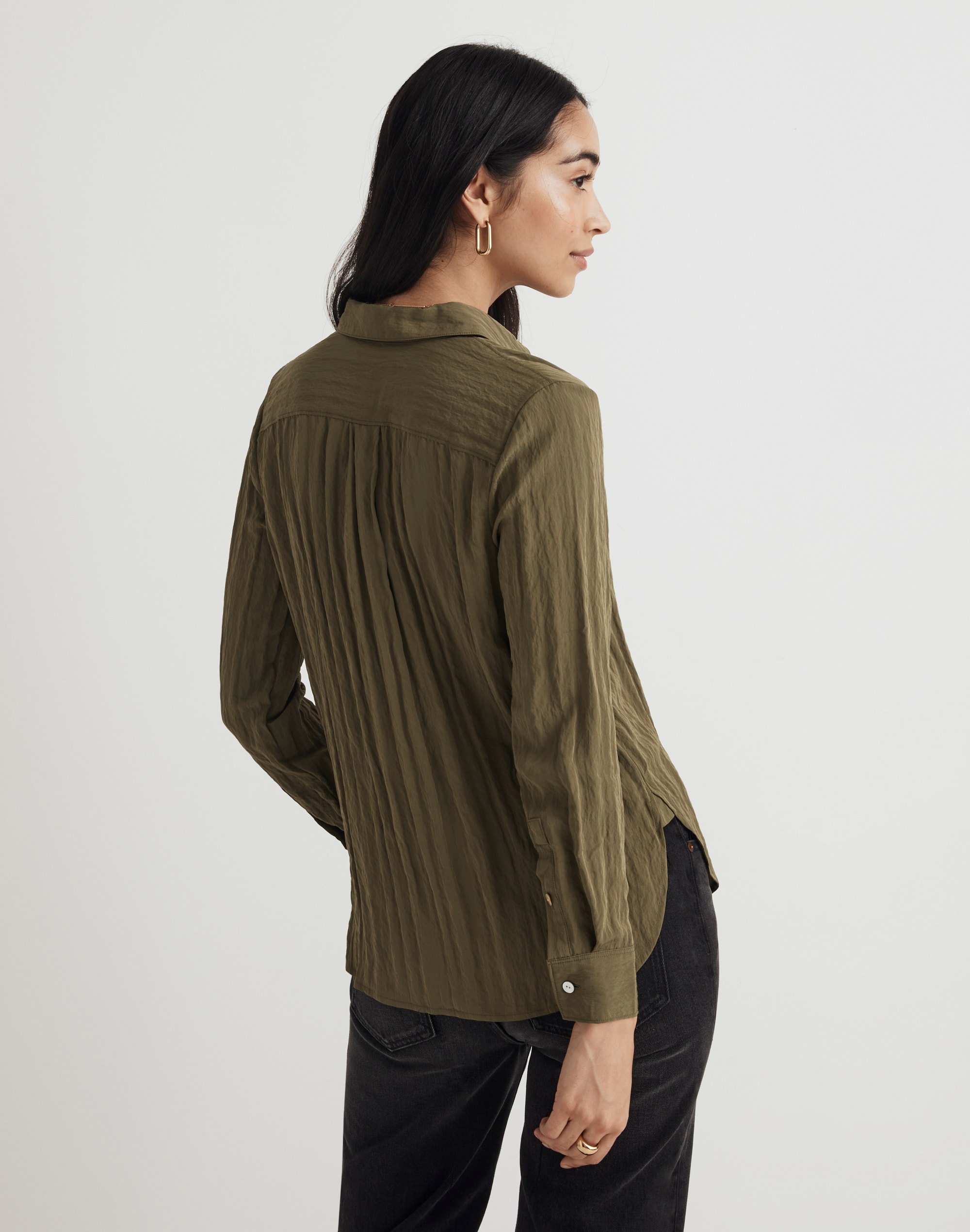 Crinkled Button-Up Shirt | Madewell