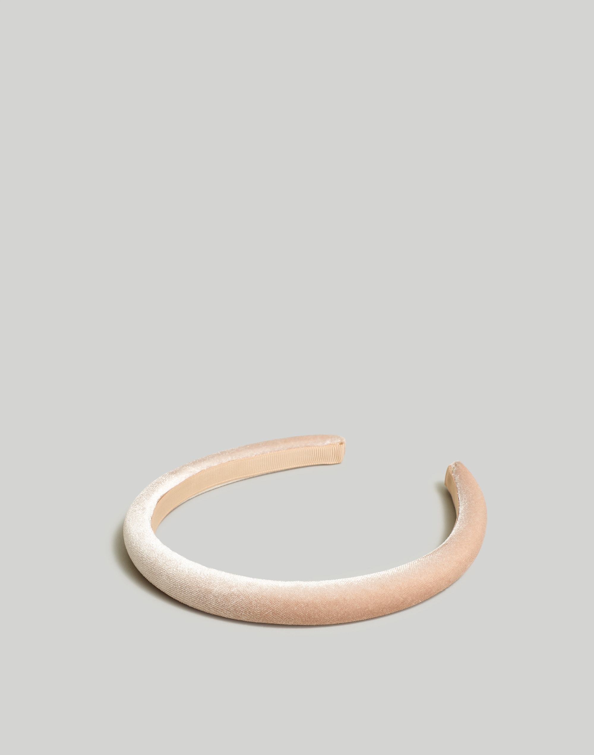 Mw Skinny Padded Velvet Headband In Matchstick