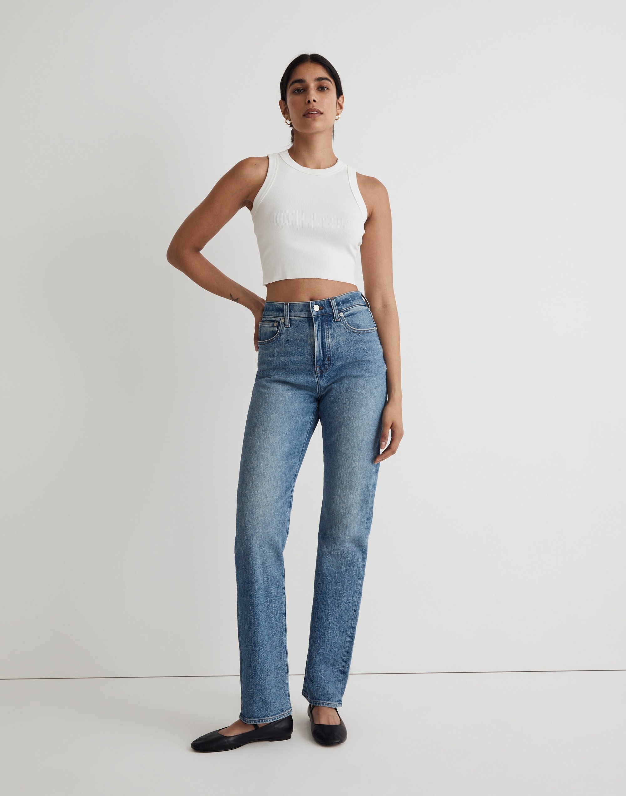  Other Stories Dear cotton 90s cut jeans in mid wash - MBLUE