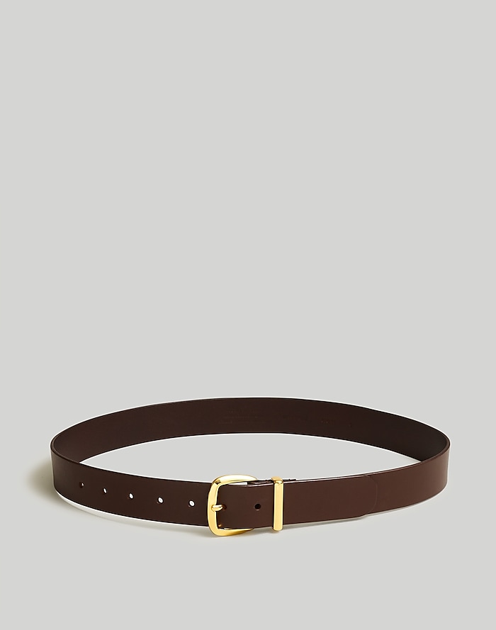Women's Dark Brown .75 Leather Belt  Steel or Brass Horseshoe Buckle -  Scottsdale Belt Company