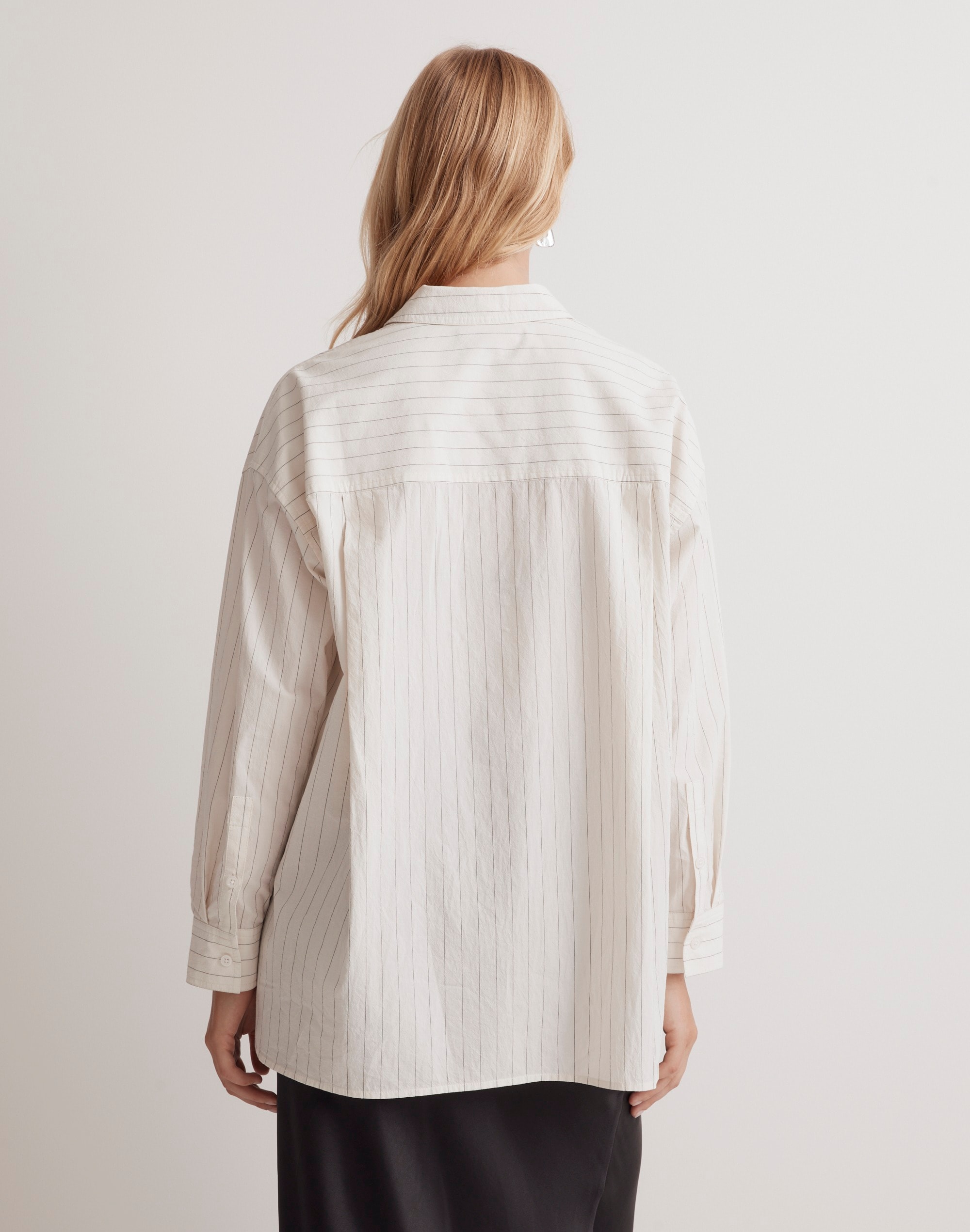 The Signature Poplin Oversized Shirt Stripe | Madewell