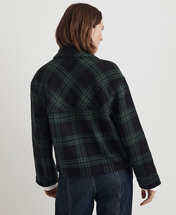 Flannel Boxy Shirt-Jacket in Plaid
