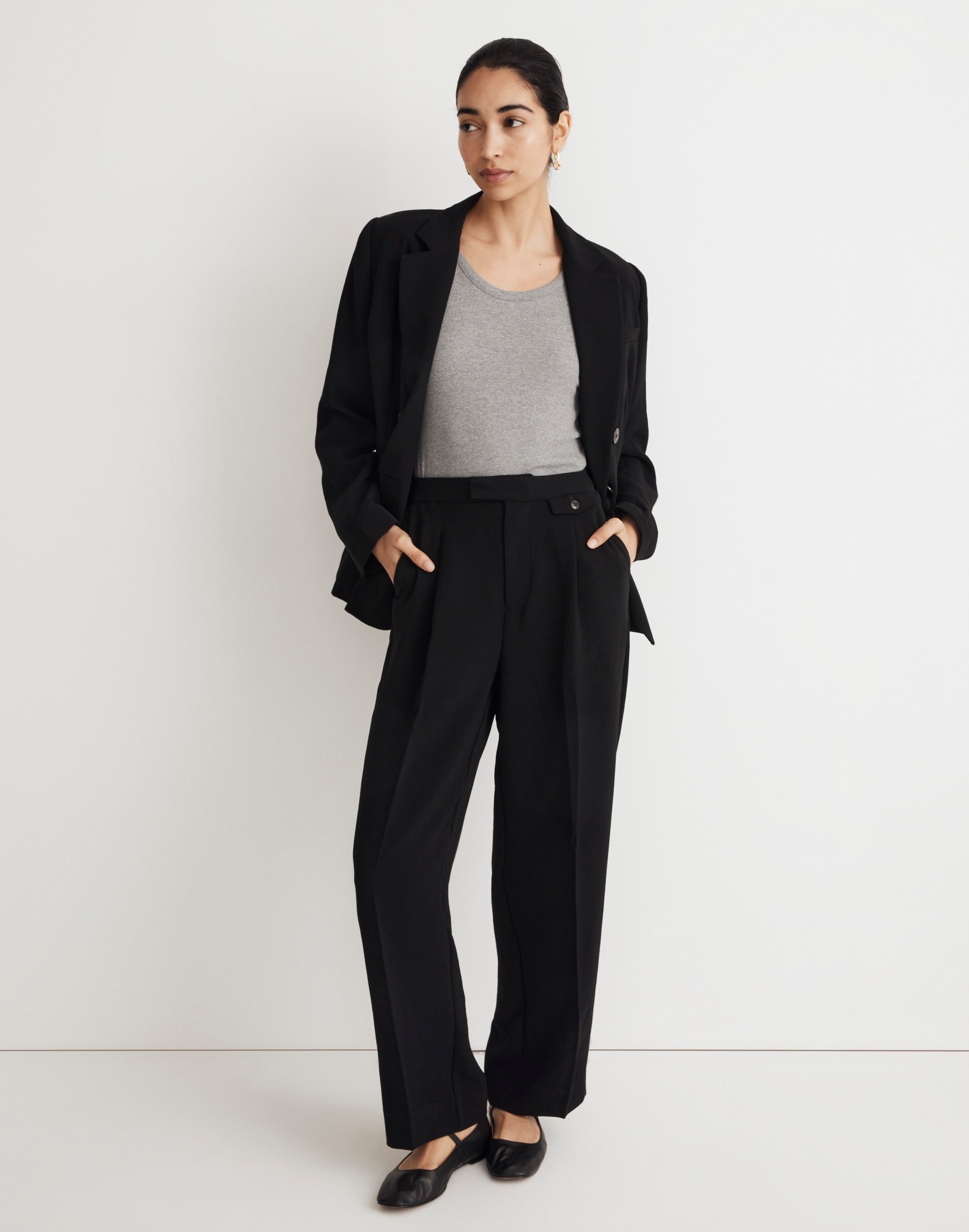Mw The Rosedale High-rise Straight Pant In True Black