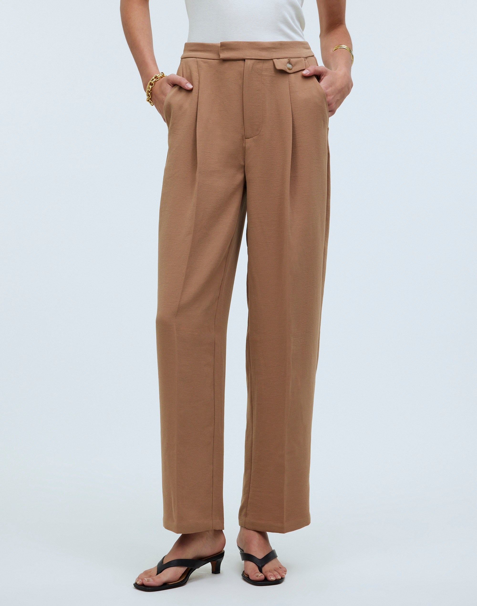The Tall Rosedale High-Rise Straight Pant Crepe