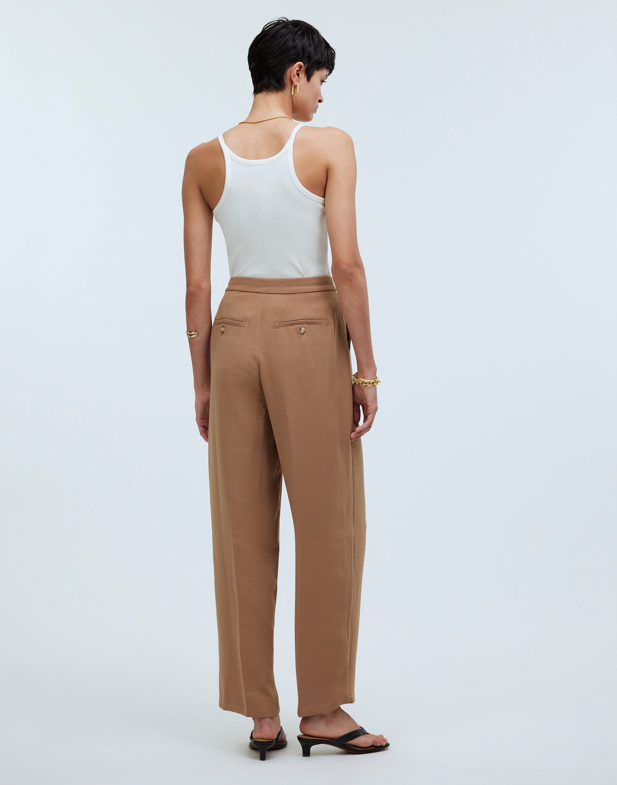 The Tall Rosedale High-Rise Straight Pant Crepe