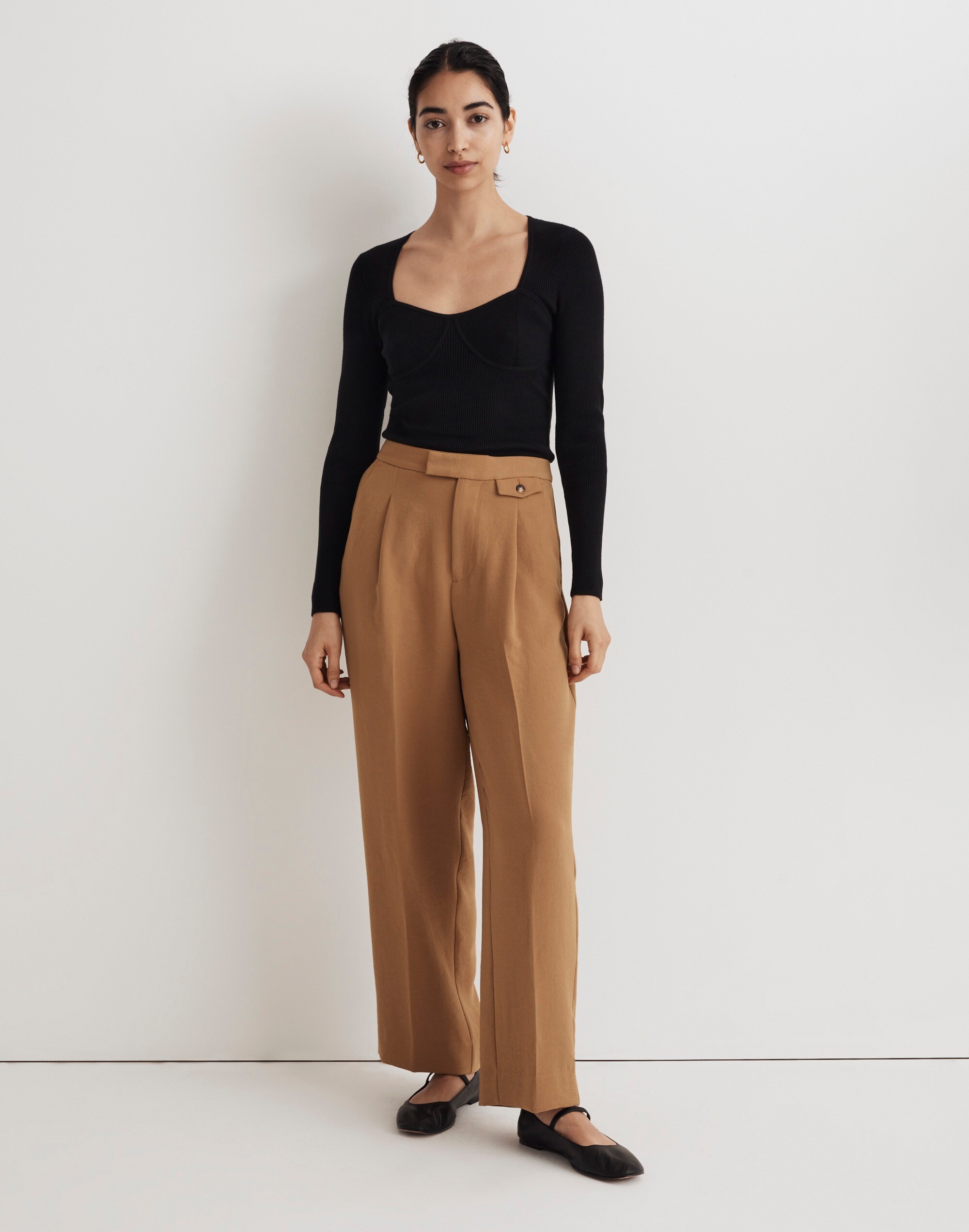 Mw The Rosedale High-rise Straight Pant In Toffee