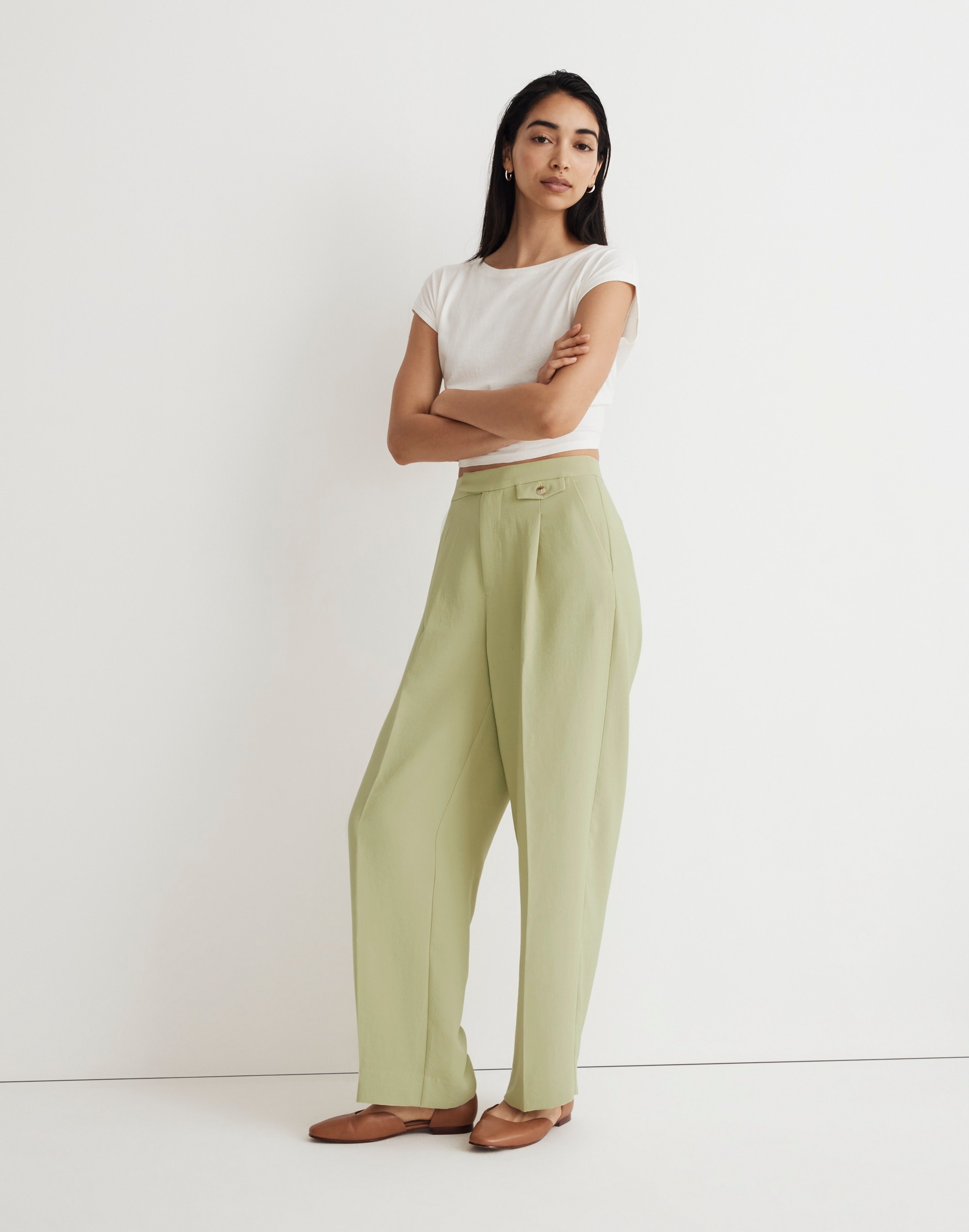 The Rosedale High-Rise Straight Pant in Crepe | Madewell