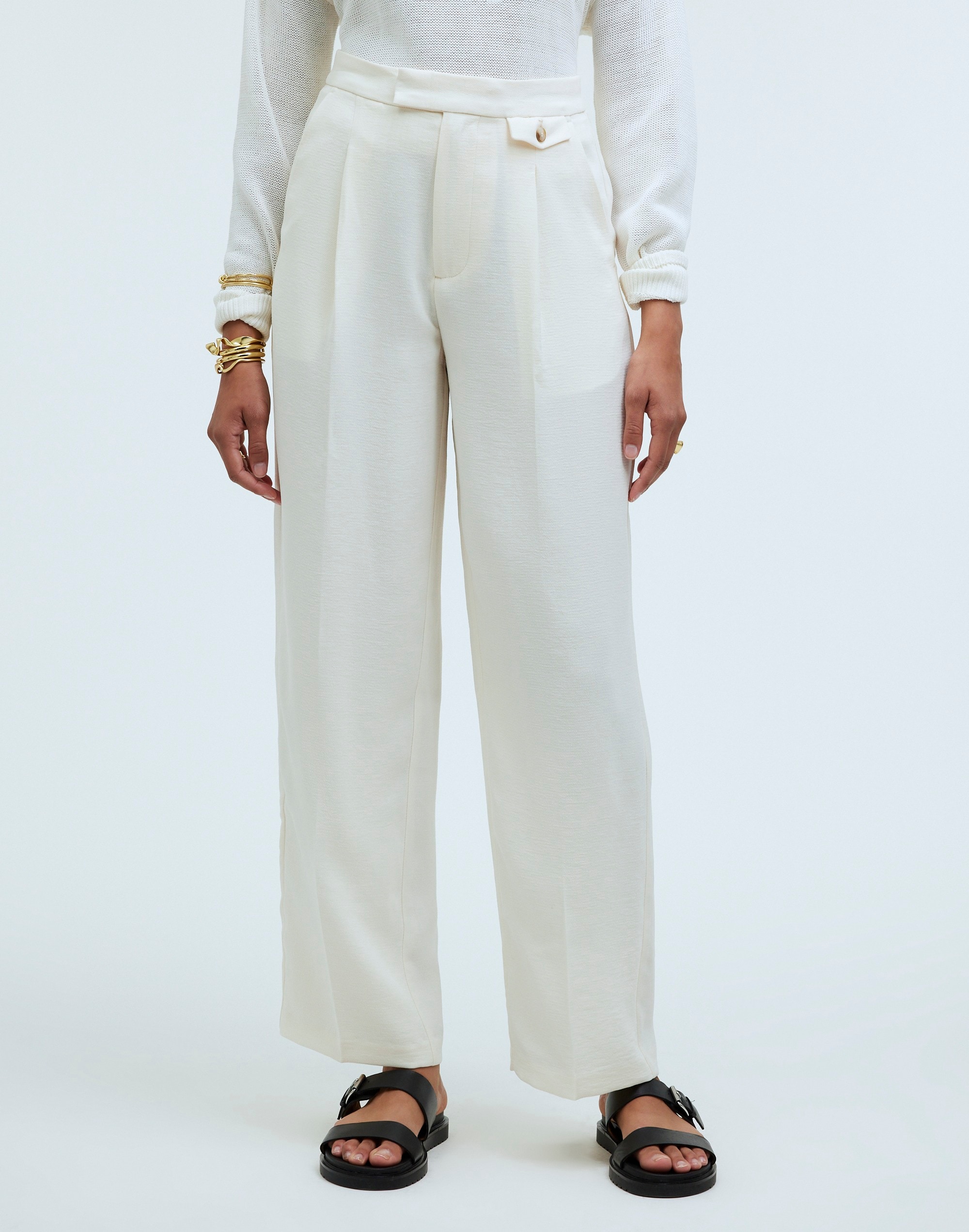 The Rosedale High-Rise Straight Pant in Crepe