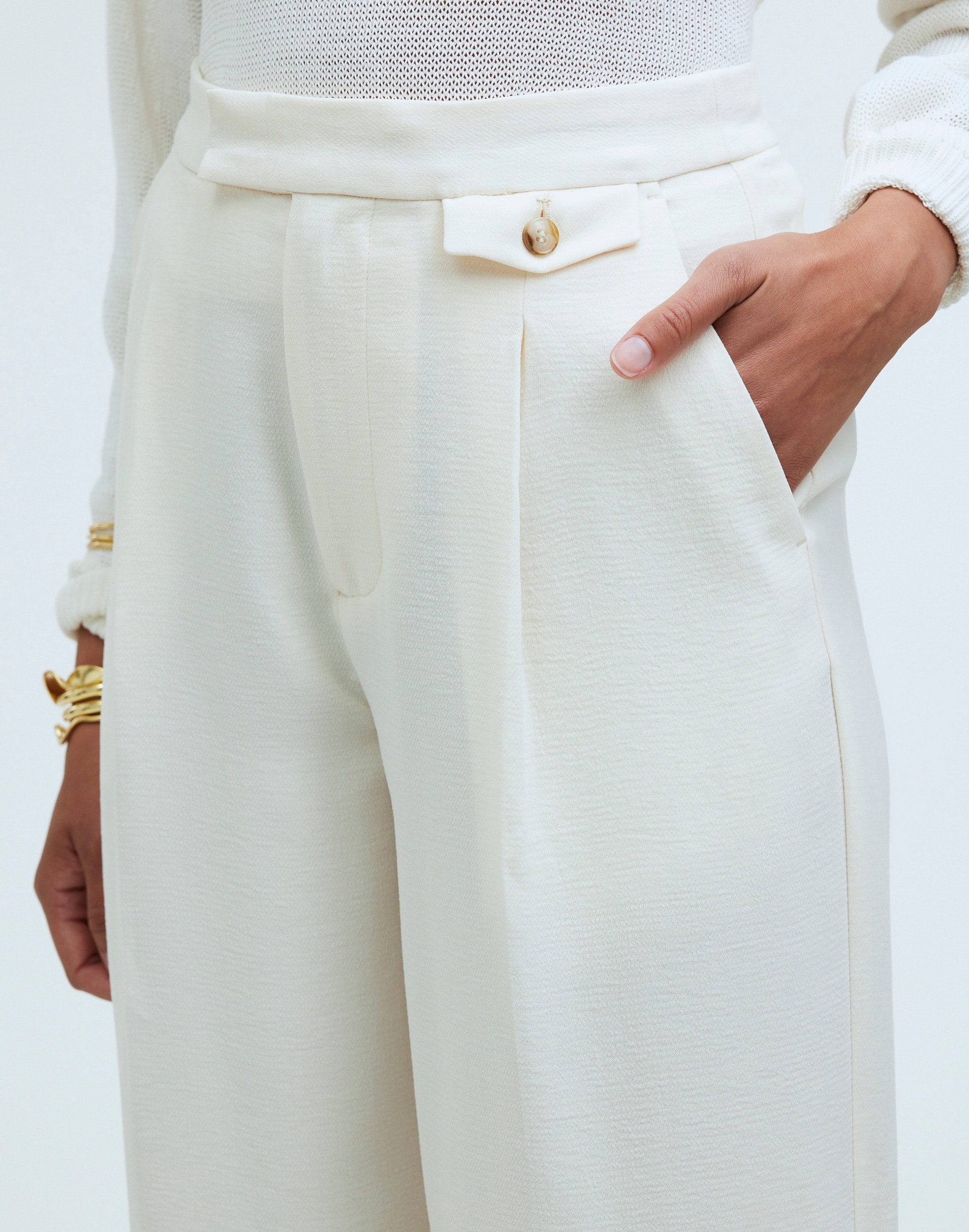 The Rosedale High-Rise Straight Pant in Crepe