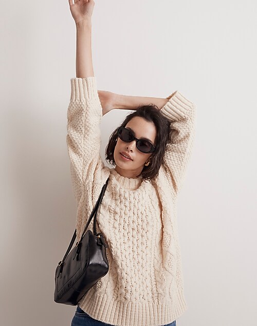 Cable-Knit Oversized Sweater