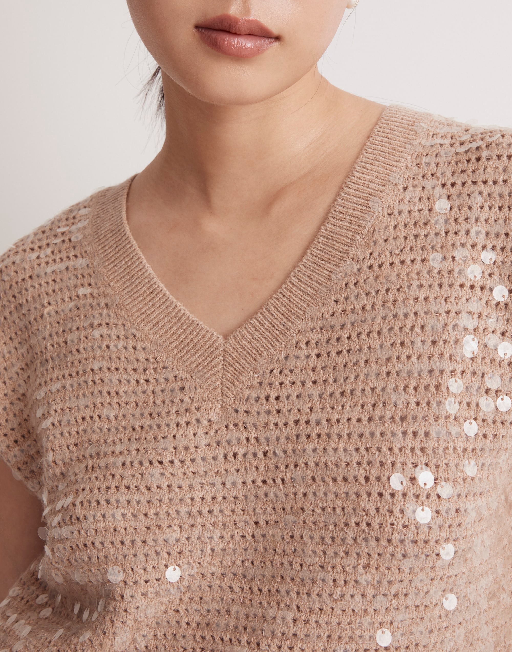 Sequin-Embellished Sweater Vest | Madewell