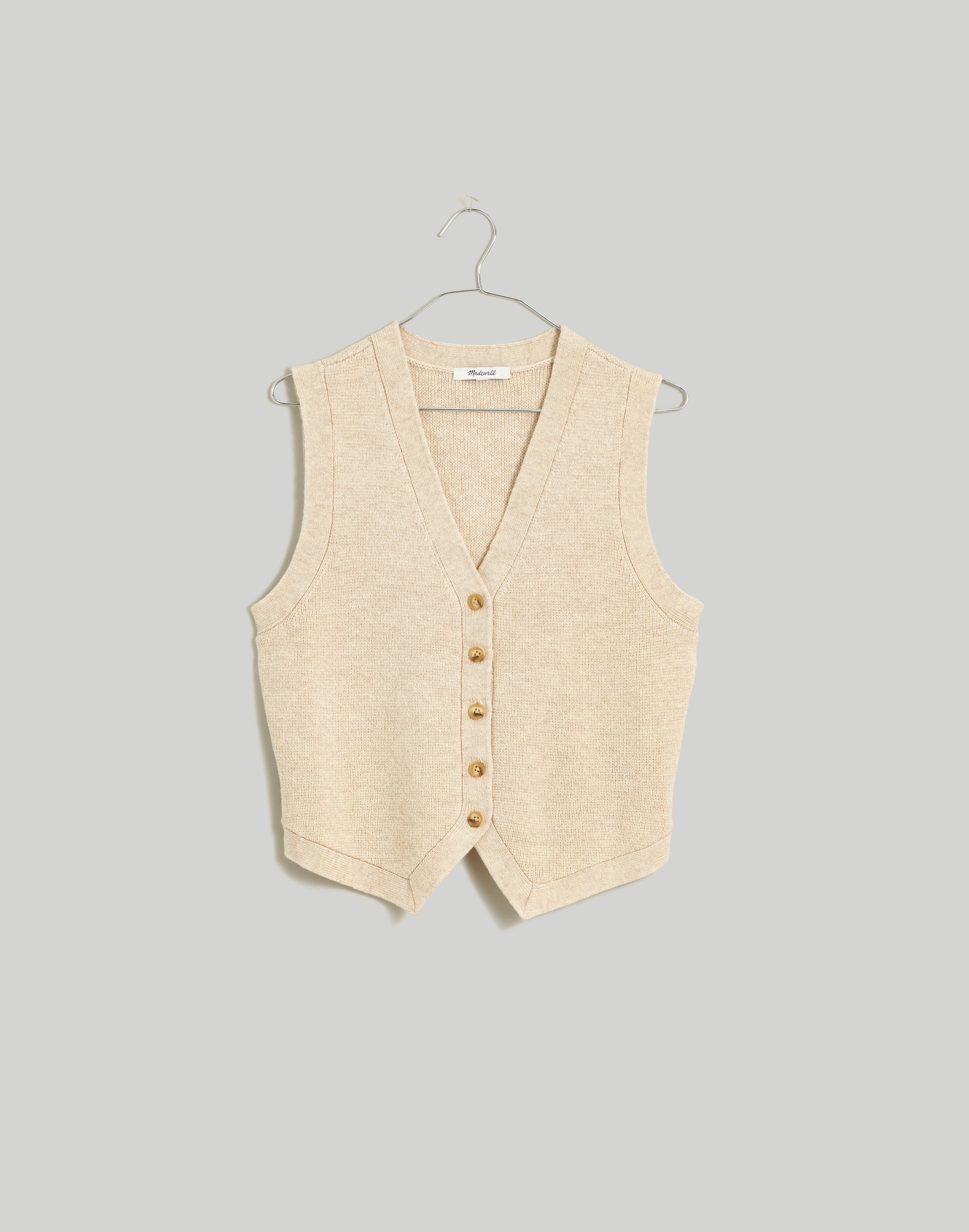 V-Neck Button-Front Sweater Vest | Madewell