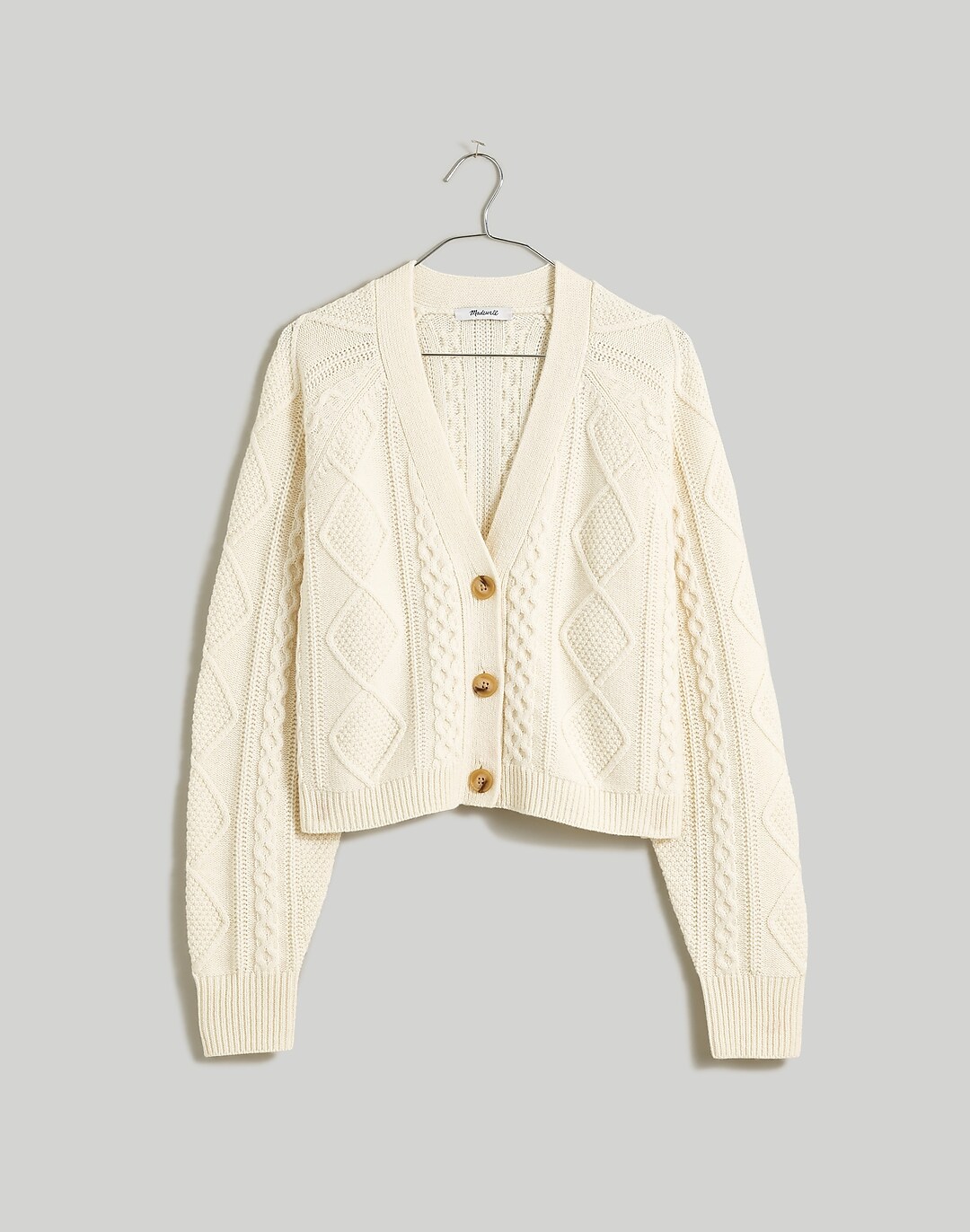 Cable-Knit Crop Cardigan