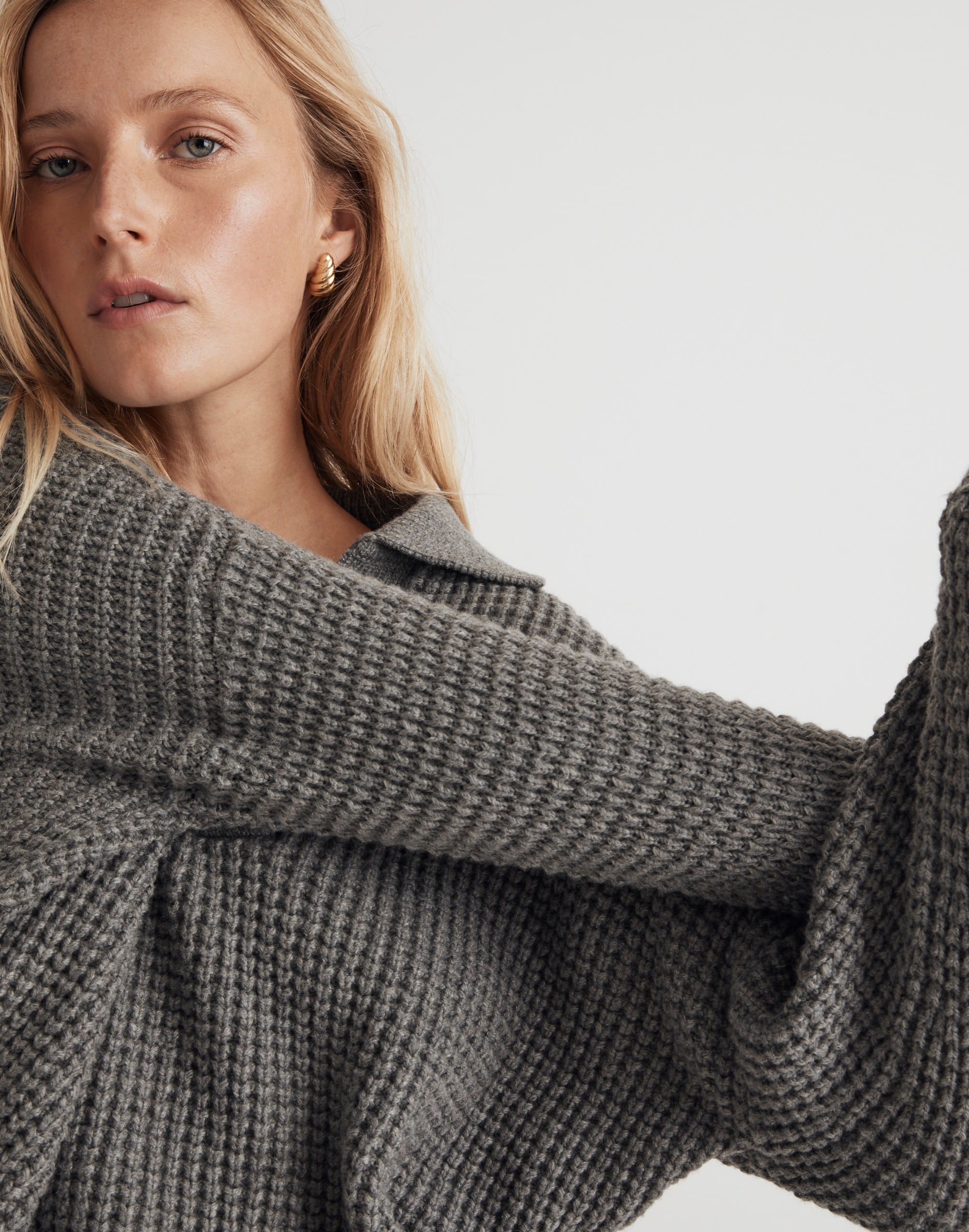 Waffle-Knit Henley Sweater | Madewell