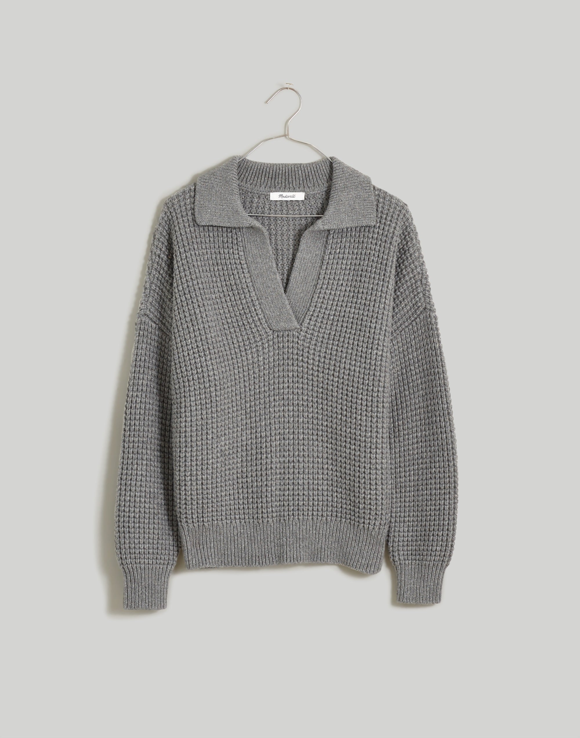 Waffle-Knit Henley Sweater | Madewell