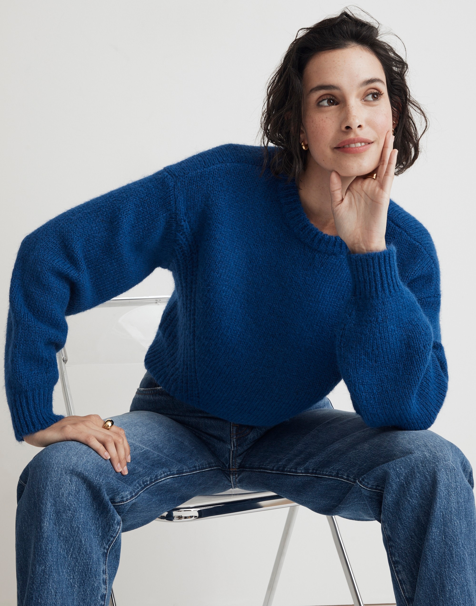 Wool-Blend Wedge Sweater | Madewell