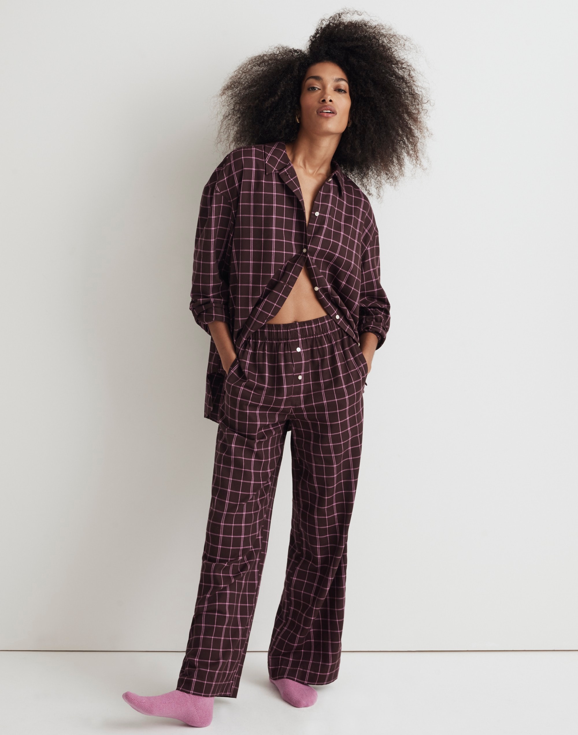 Plaid Flannel Pajama Set