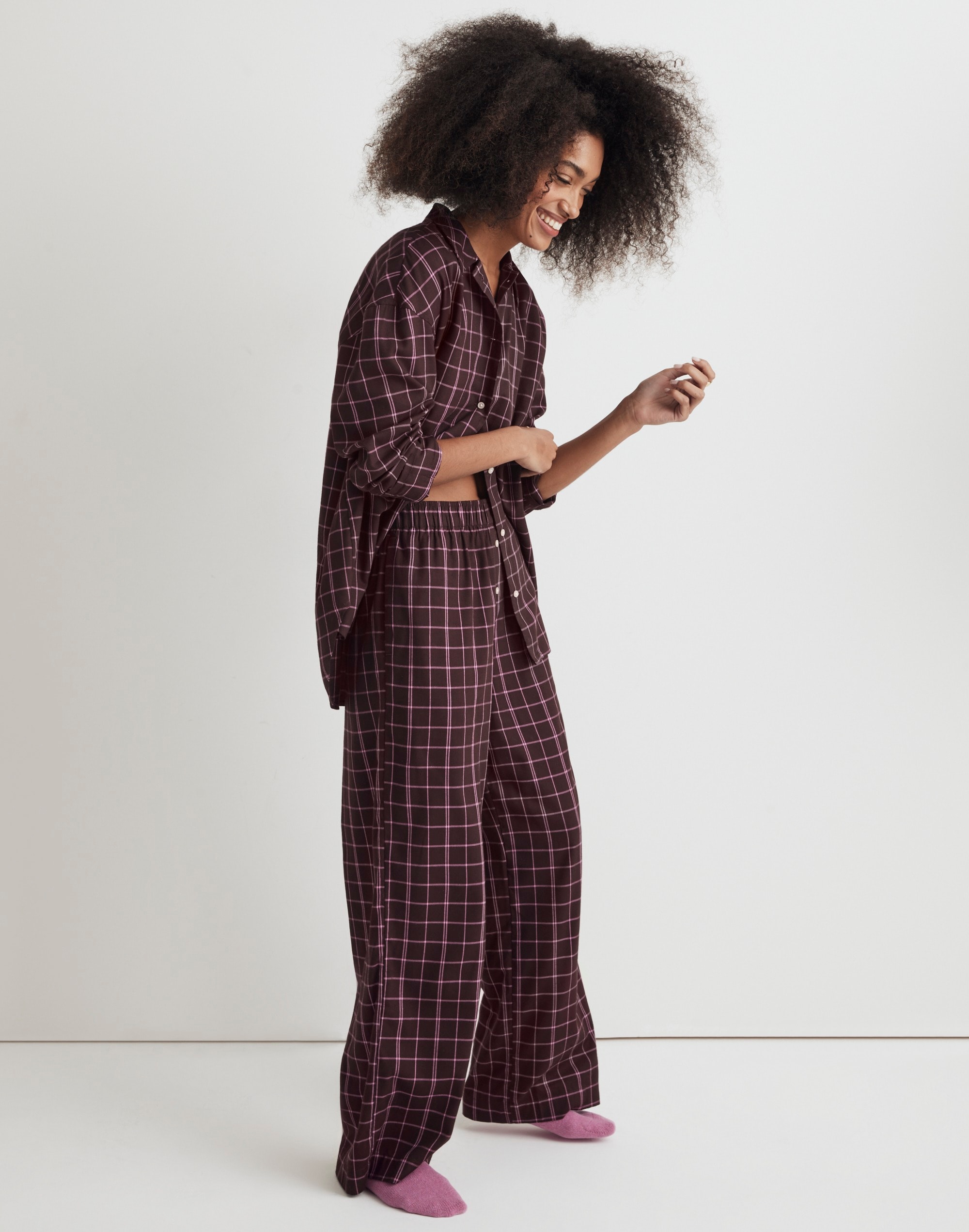 Plaid Flannel Pajama Set