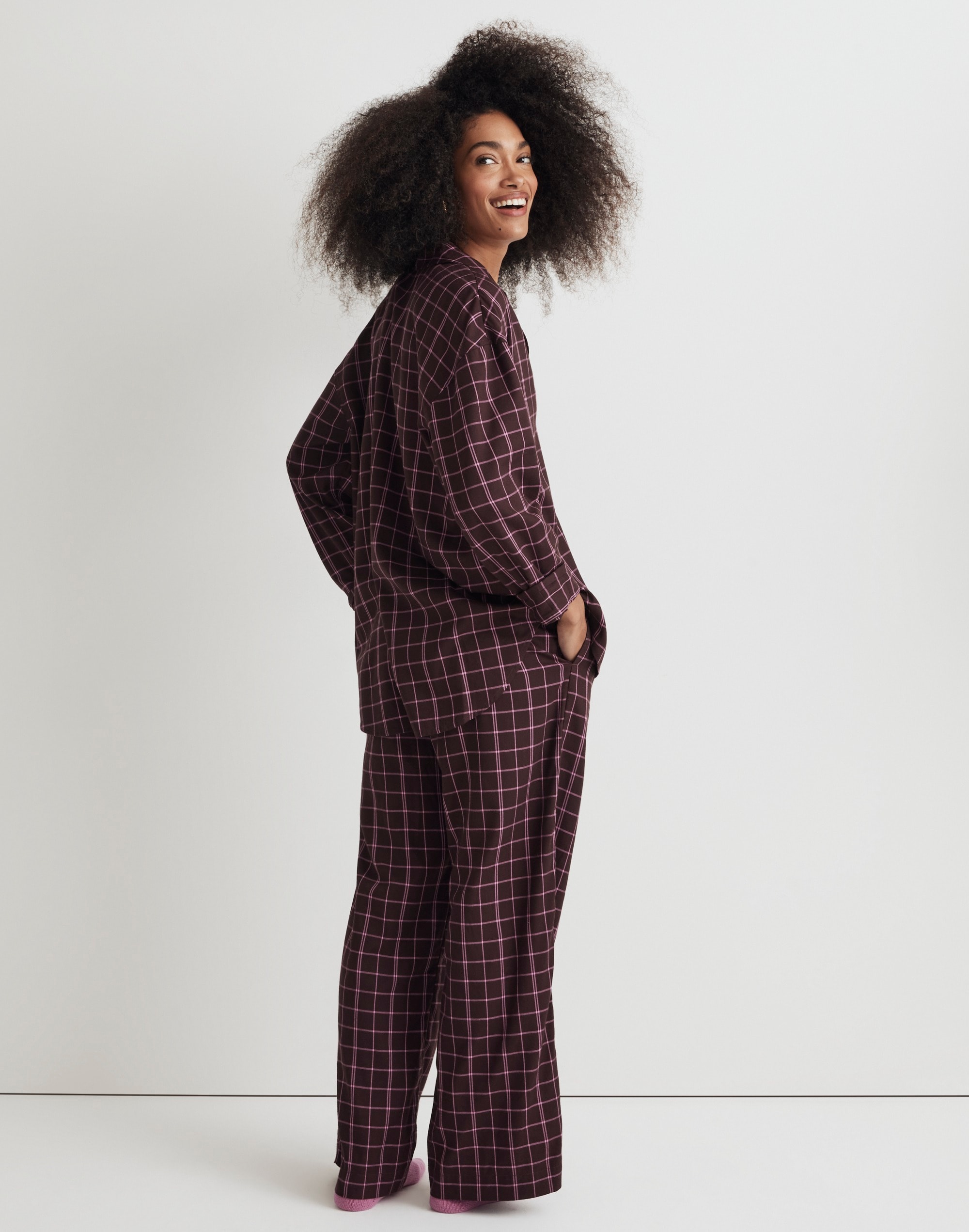 Plaid Flannel Pajama Set