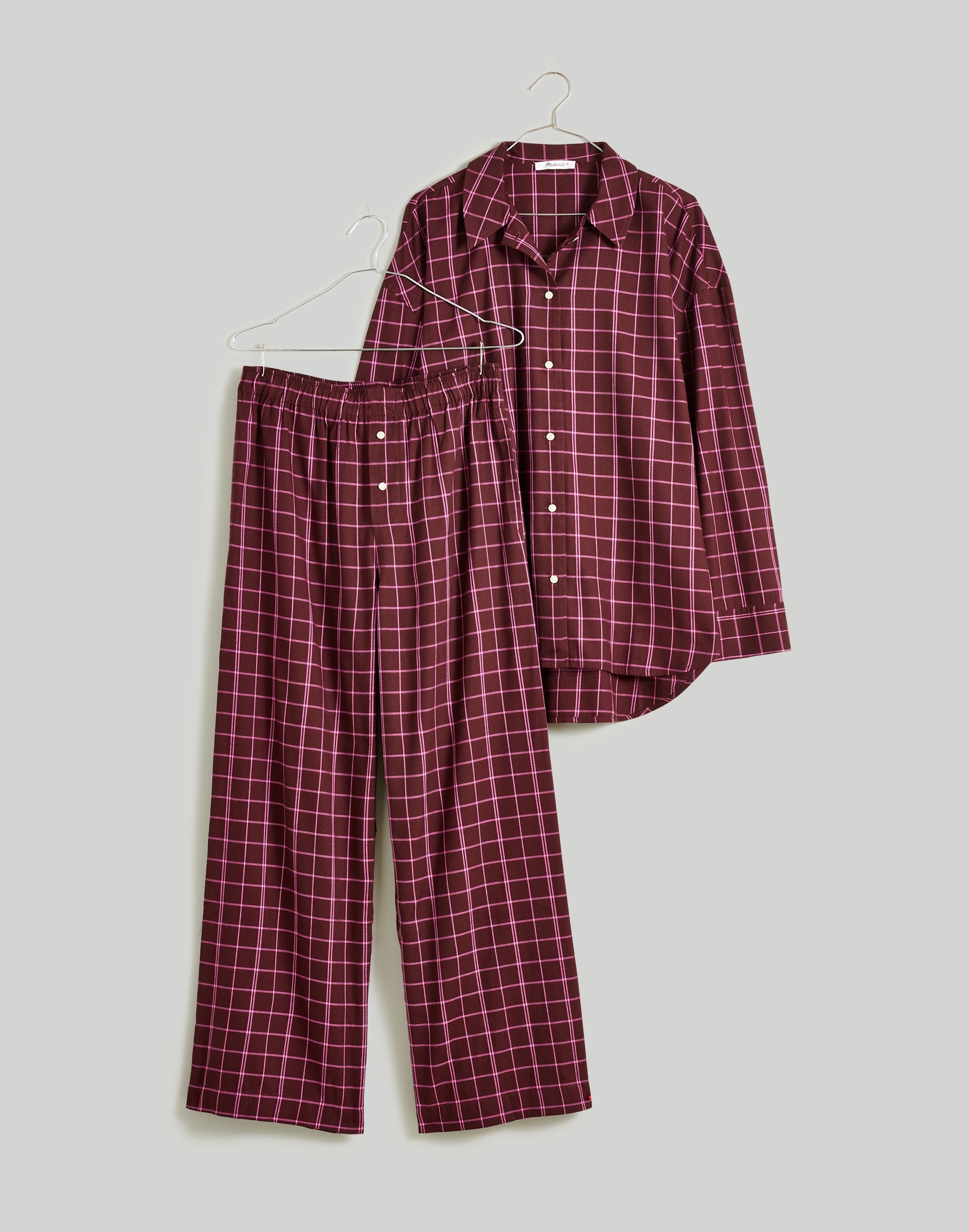 Plaid Flannel Pajama Set