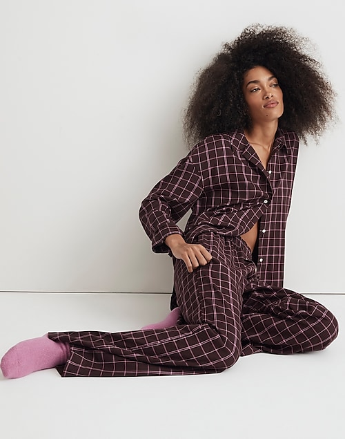Plaid Soft Cotton Flannel Pajama's Vintage 90's Comfortable