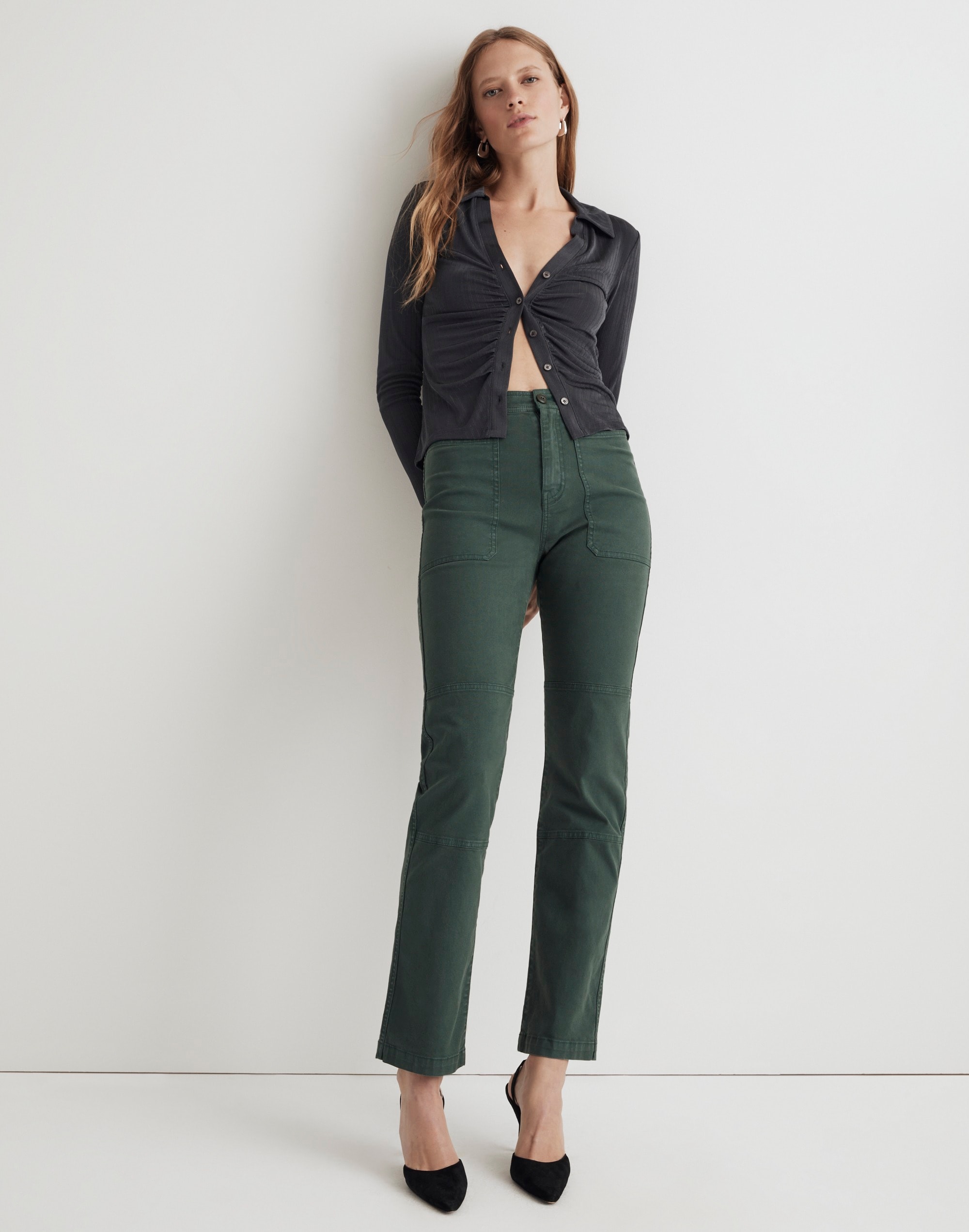 The Petite '90s Straight Cargo Pant Garment-Dyed Canvas | Madewell