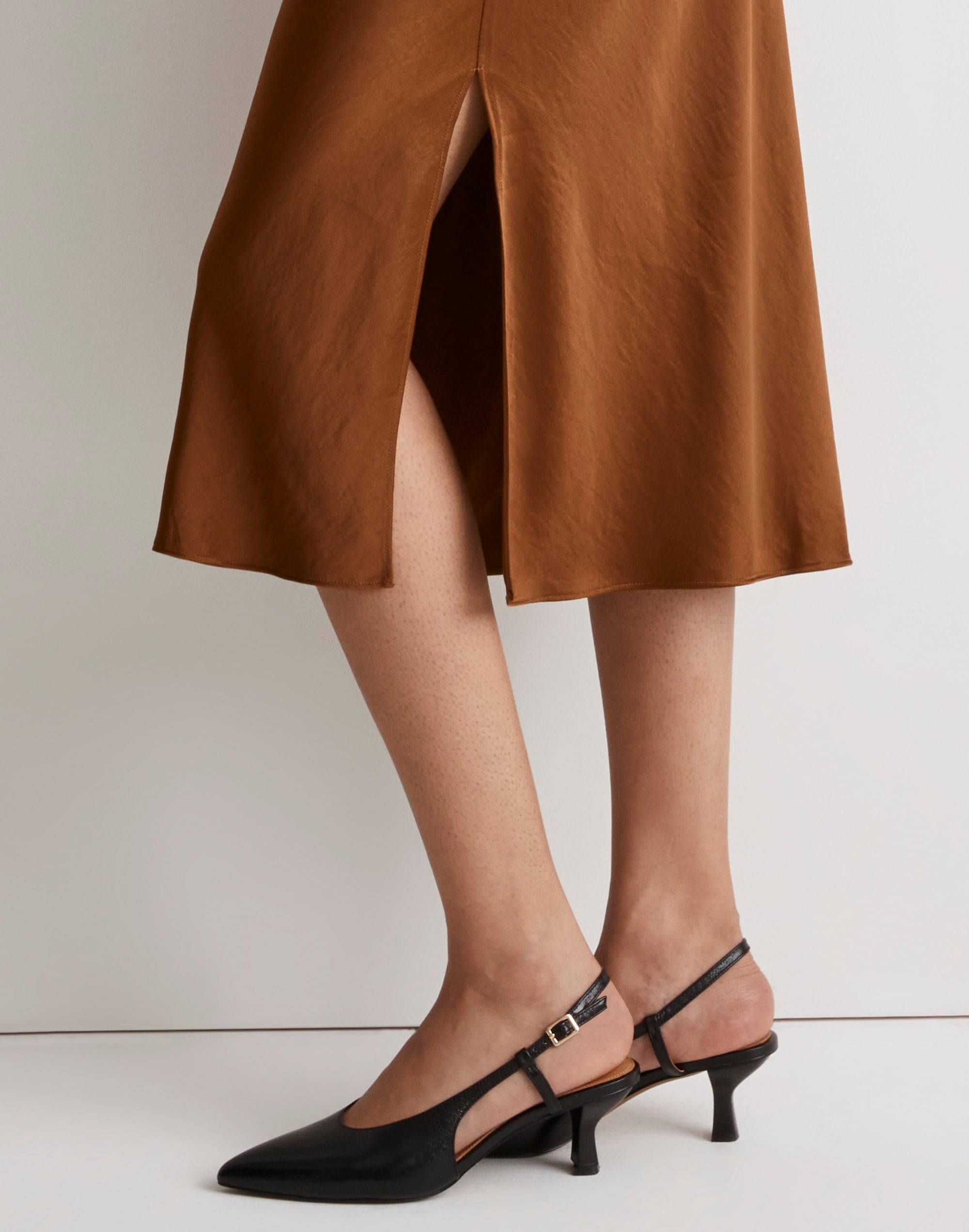 The Layton Midi Slip Skirt Satin | Madewell