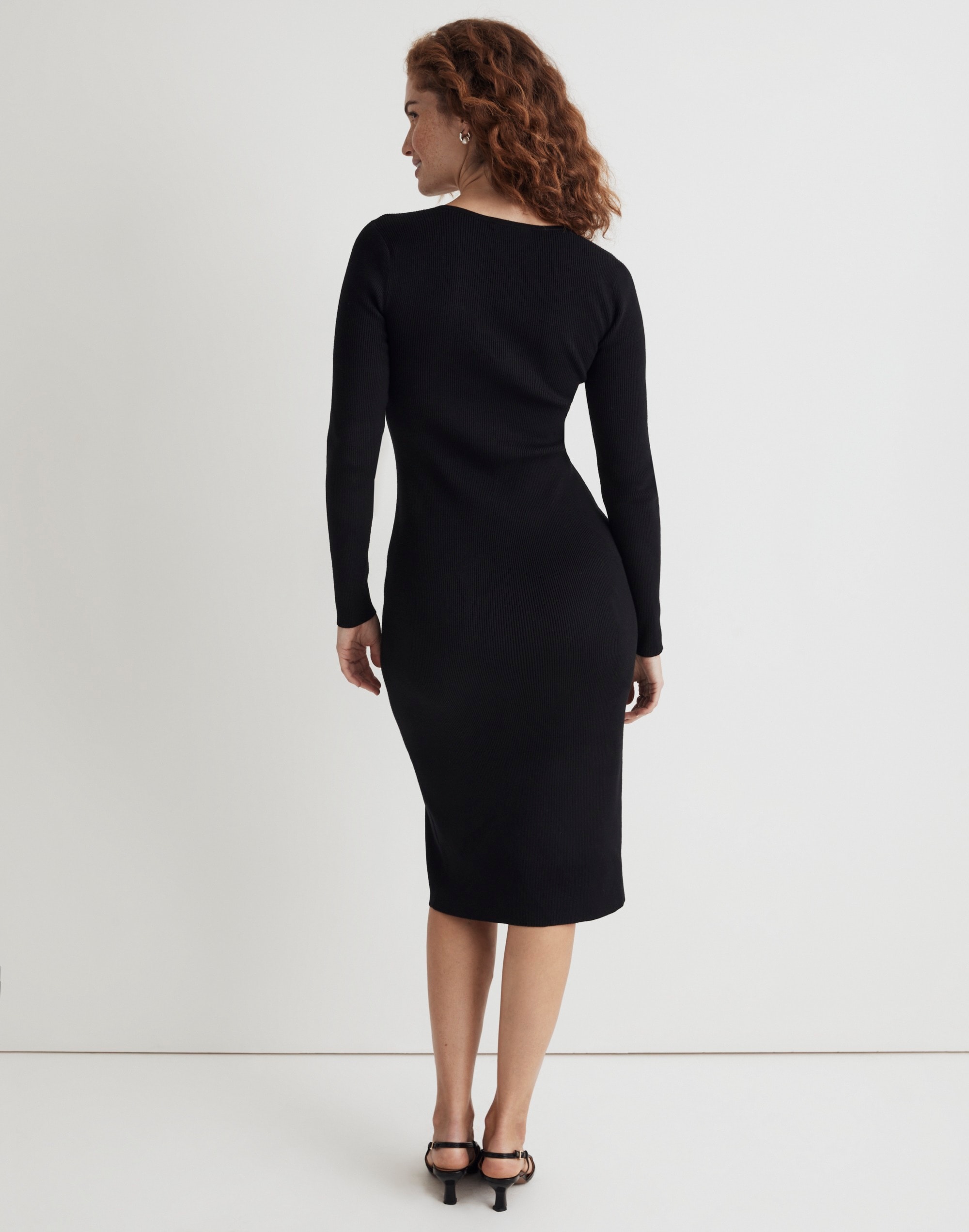 Long-Sleeve Knit Midi Dress | Madewell