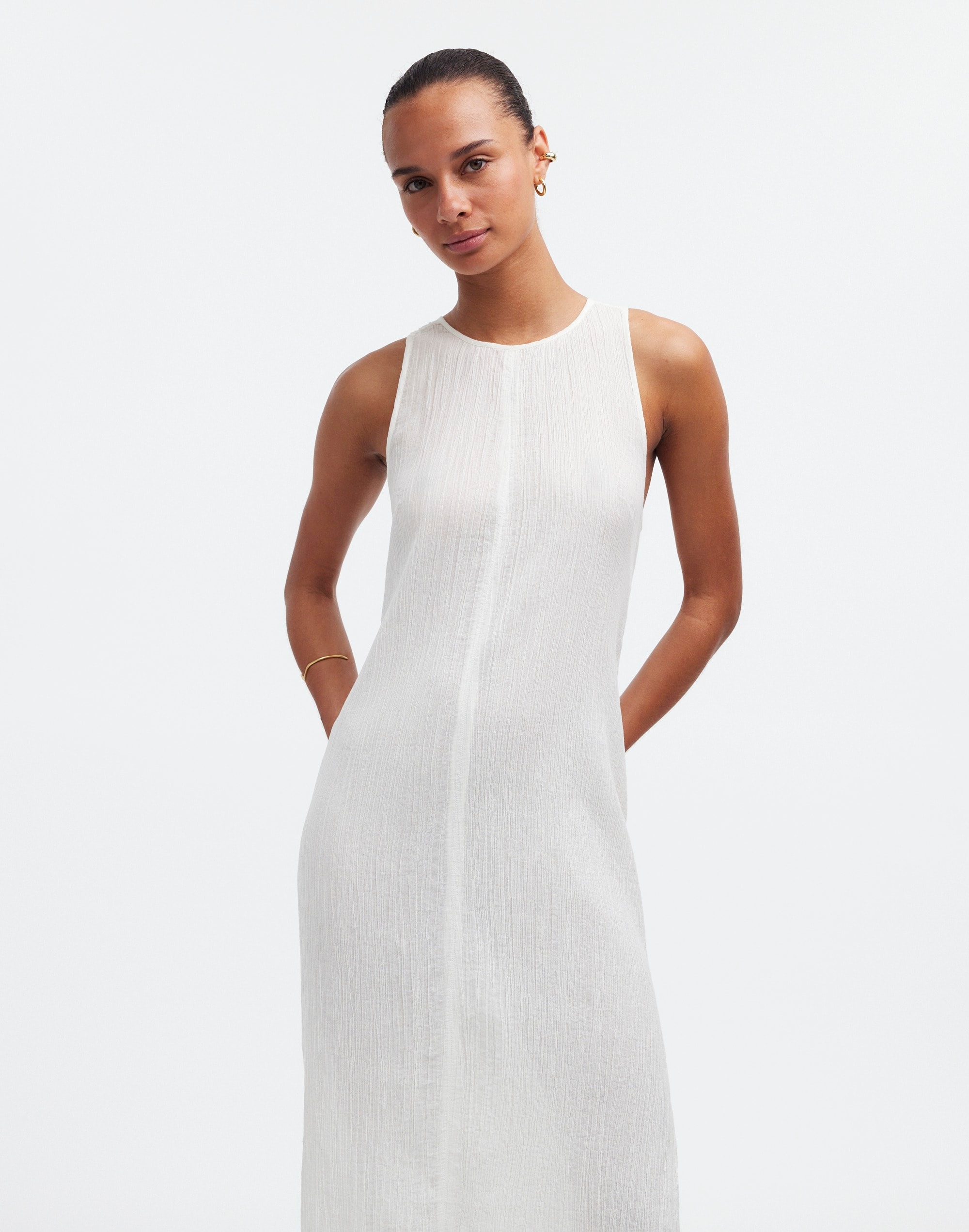 Mw Open-back Midi Cover-up Dress In Lighthouse