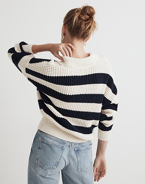 Cream Washed Waffle Knit Henley Top · Filly Flair