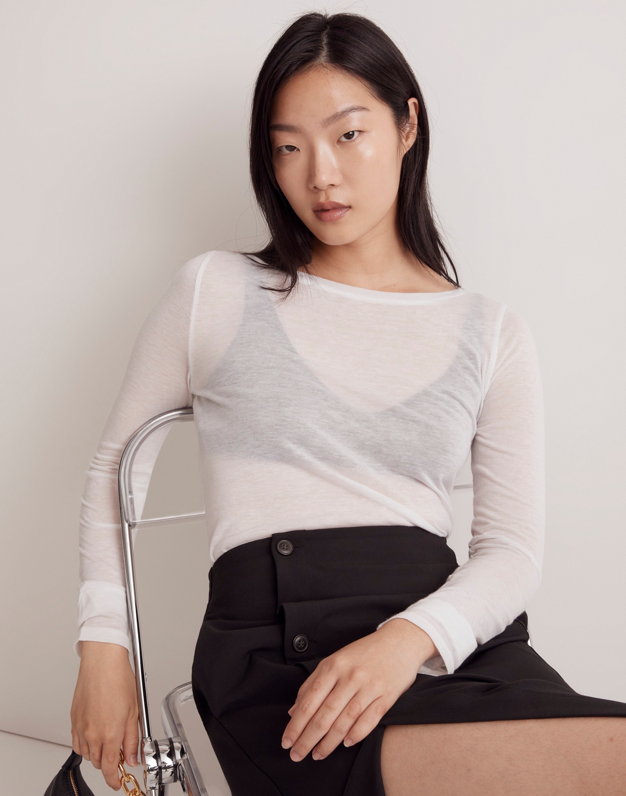 Scoopneck Long-Sleeve Tee | Madewell