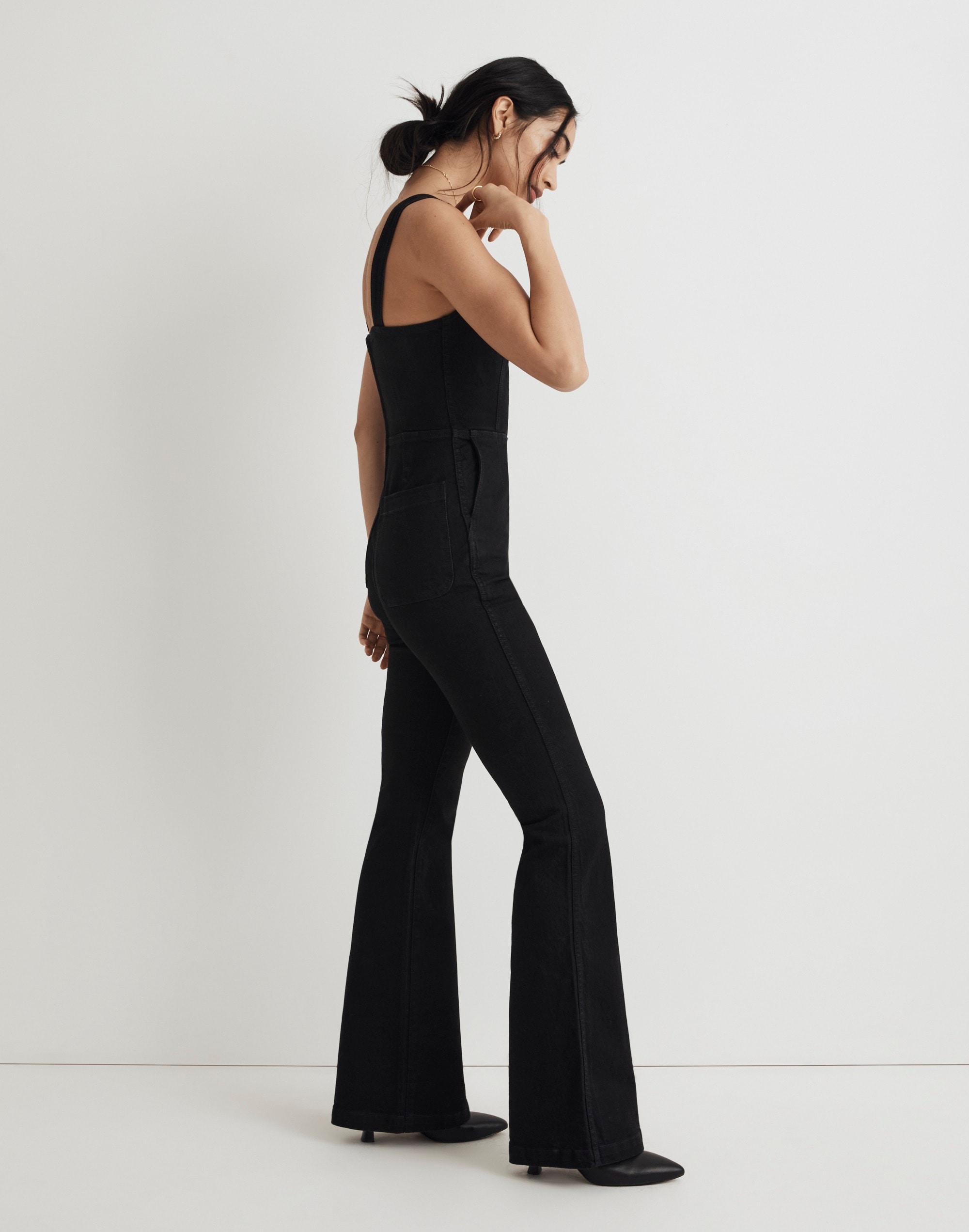 Denim Flare-Leg Jumpsuit Bonner Wash | Madewell