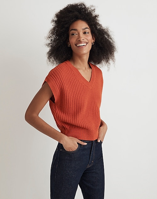 Waffle Knit Sweater in Brown - Usolo Outfitters