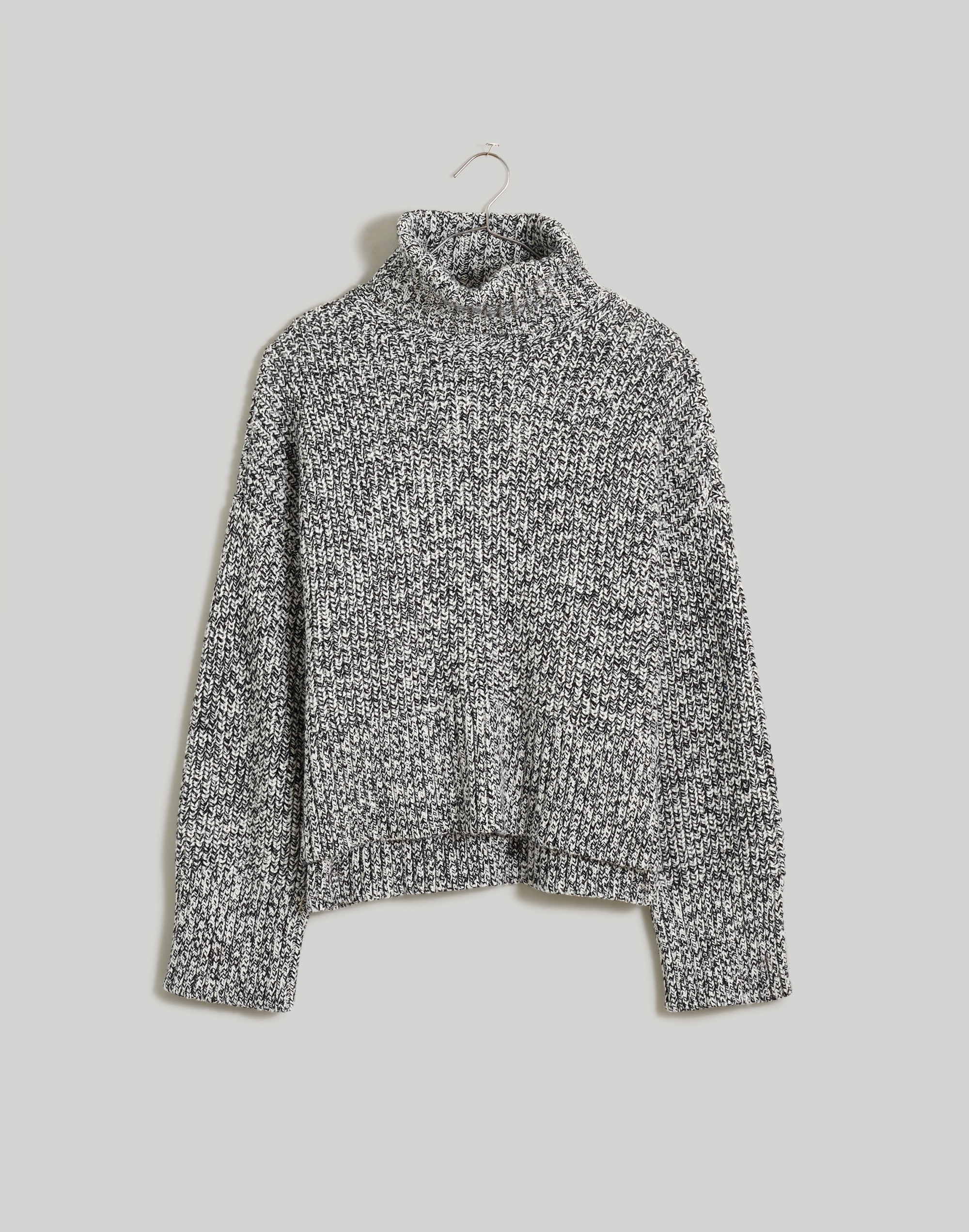 Marled Wide Rib Turtleneck Sweater