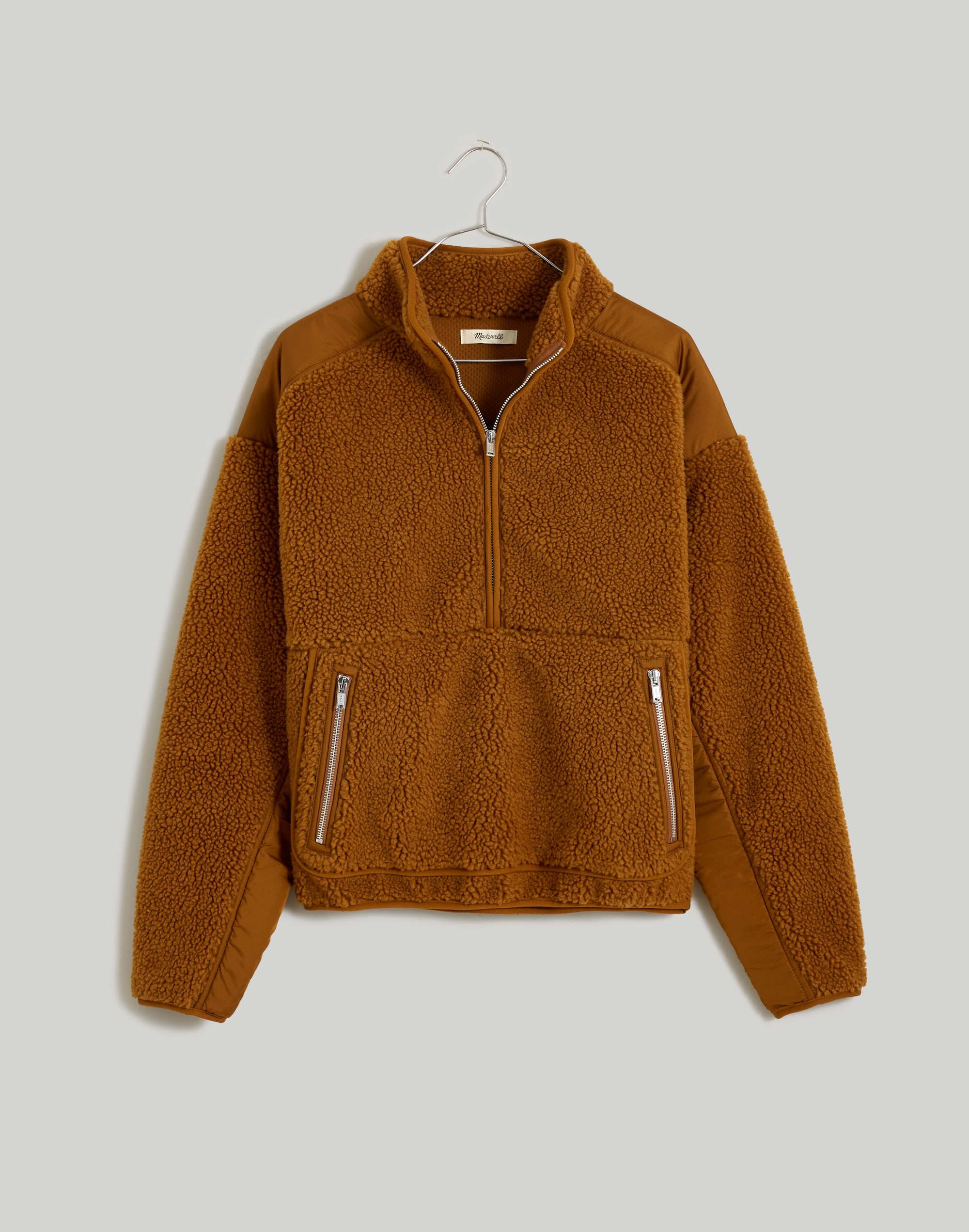 Faux Shearling Half-Zip Pullover | Madewell