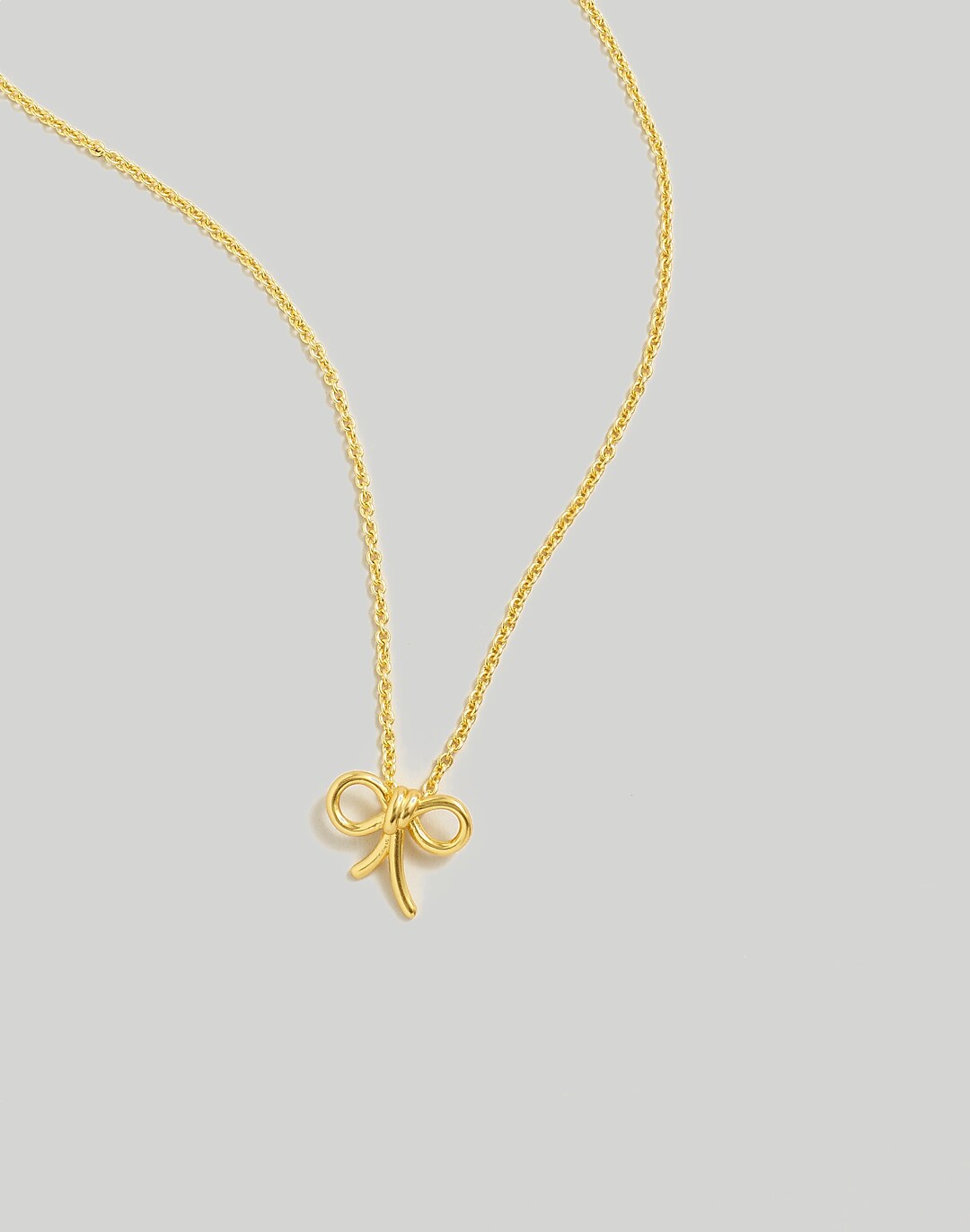 Ribbon bow two-tone everyday necklace — Rach B Jewelry