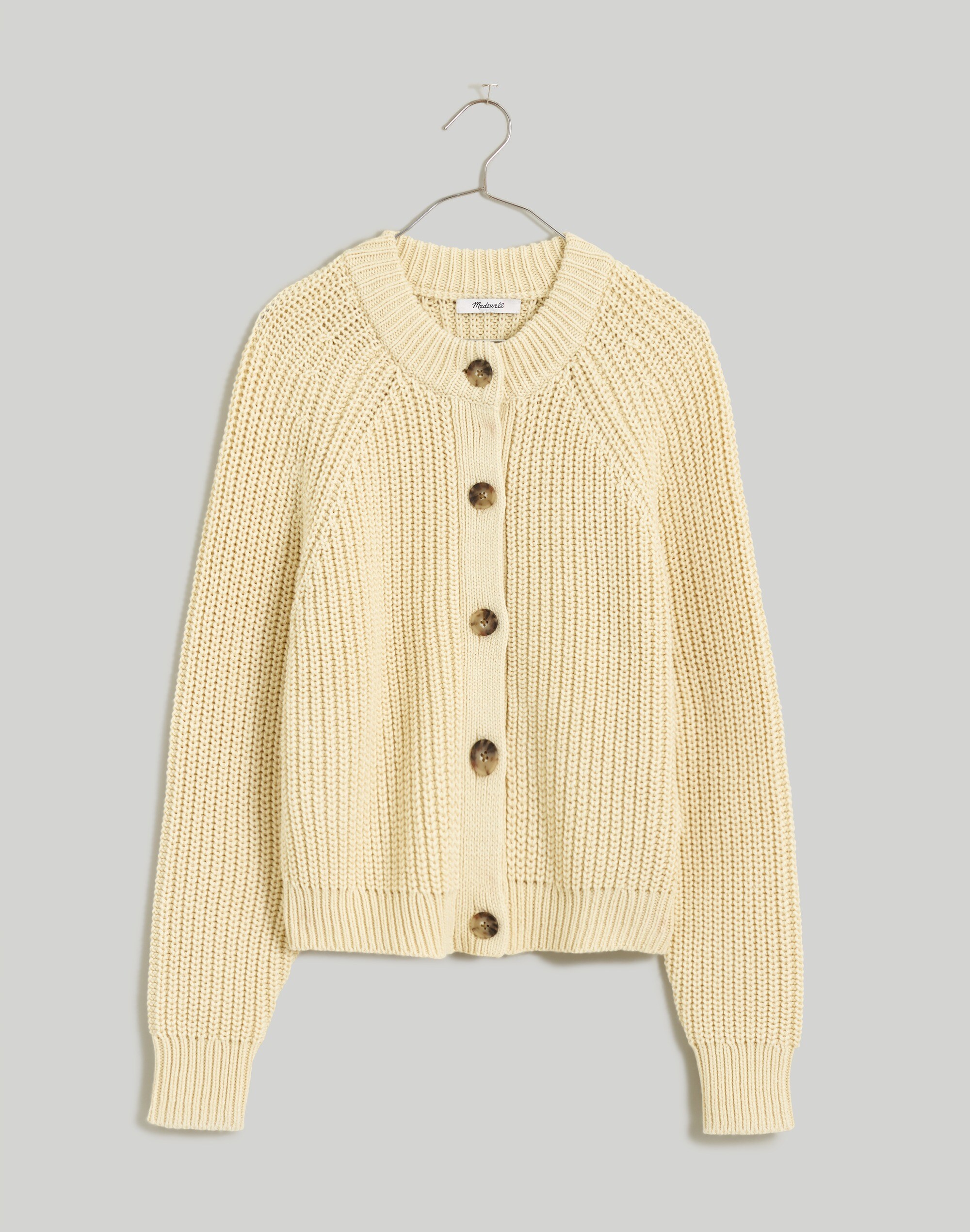 Plus Rib Raglan-Sleeve Cardigan