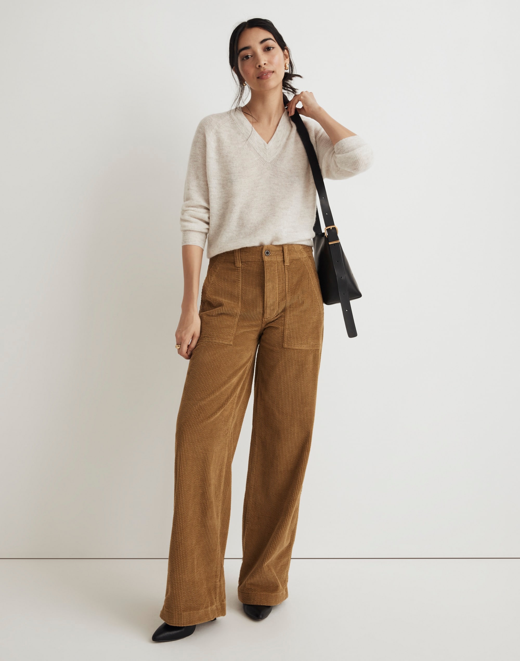 Griff Superwide-Leg Fatigue Cargo Pants in Garment-Dyed Corduroy