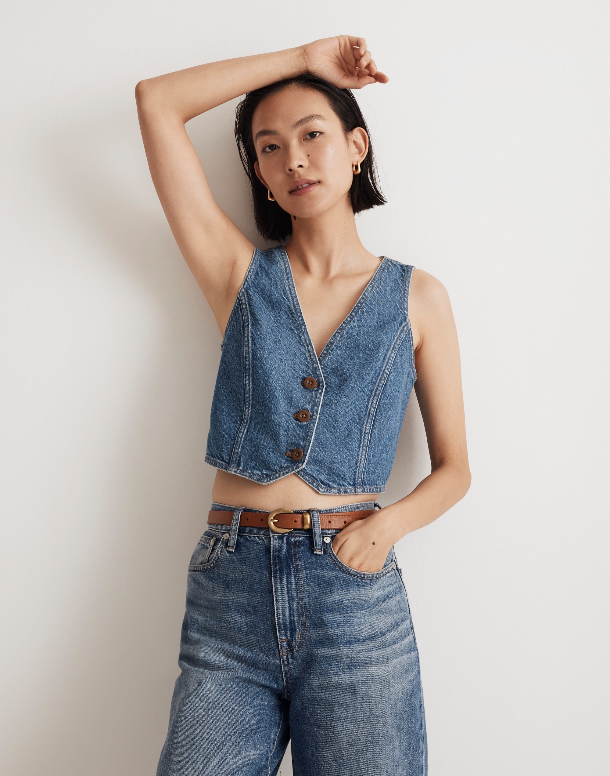 Madewell denim cheap crop top