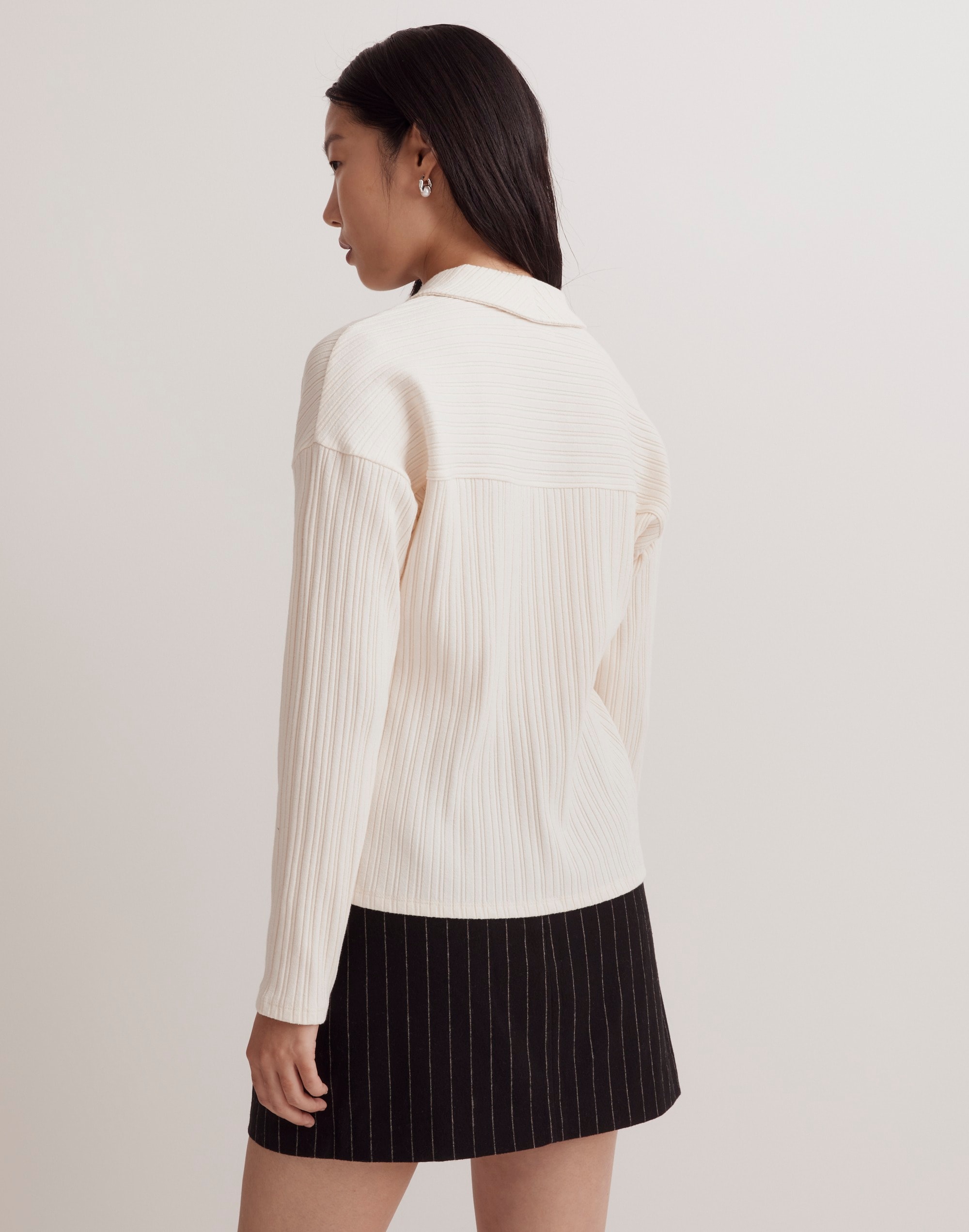 Variegated Rib Boxy Polo Shirt | Madewell