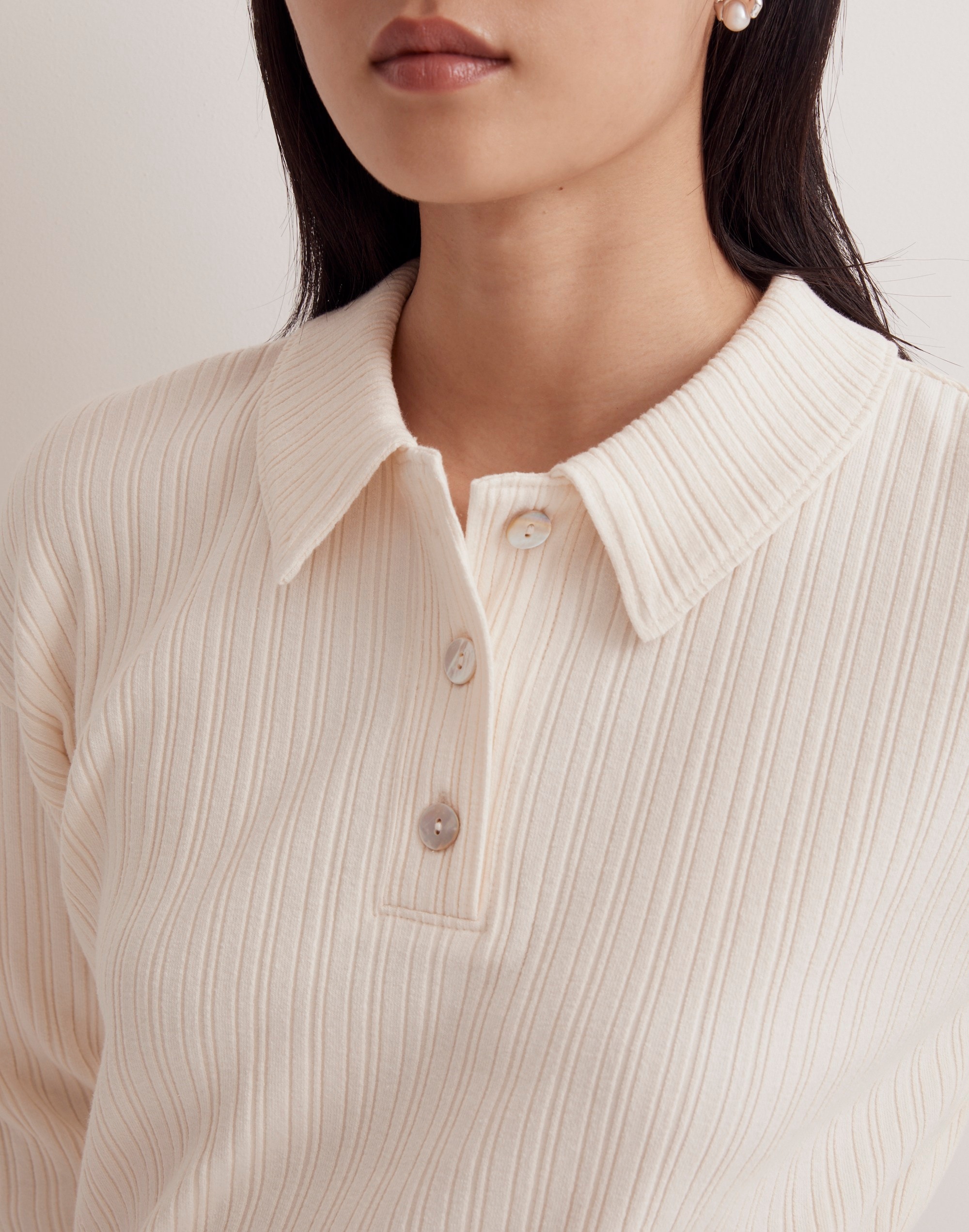 Variegated Rib Boxy Polo Shirt | Madewell