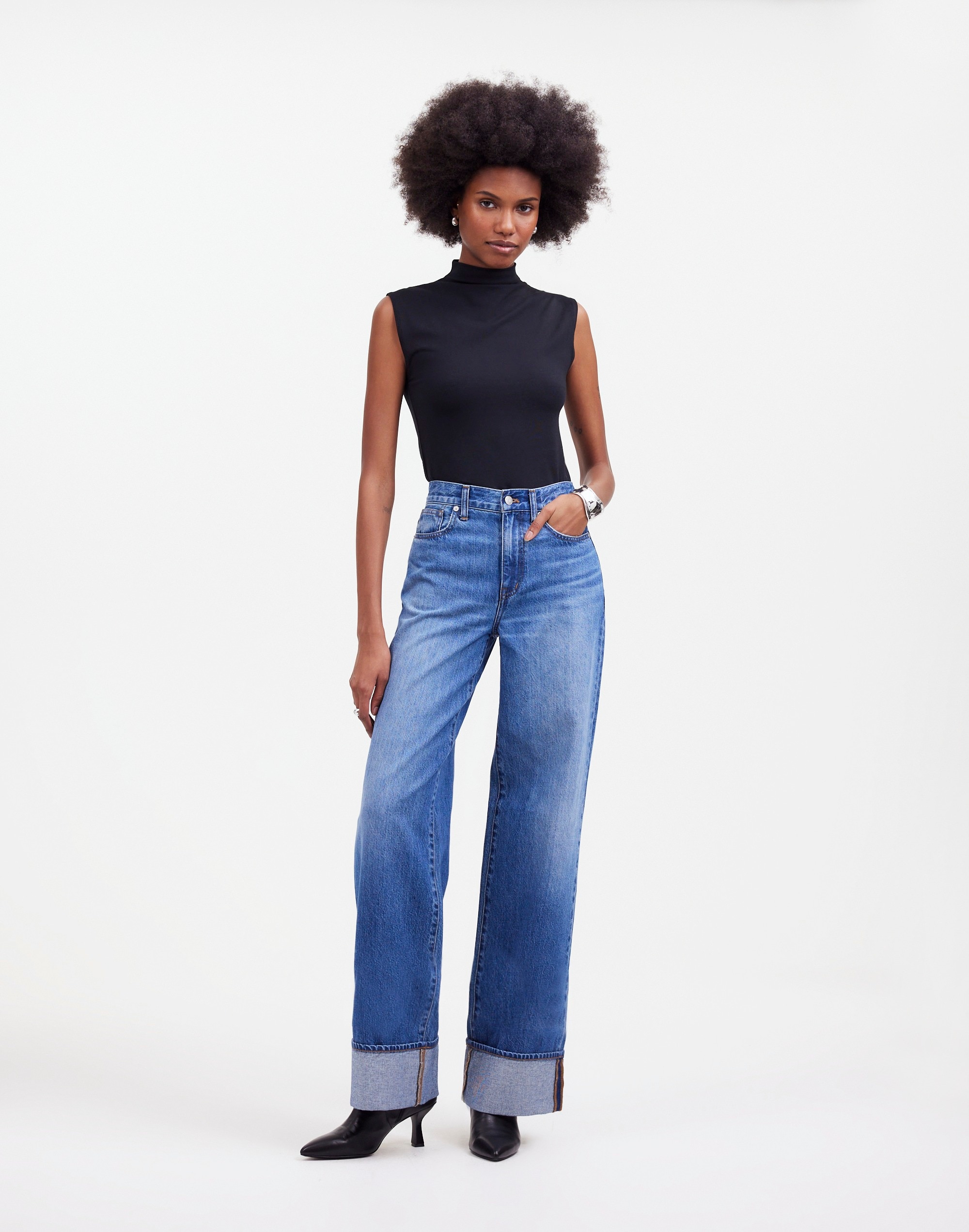 Funnelneck Cropped Muscle Tee | Madewell