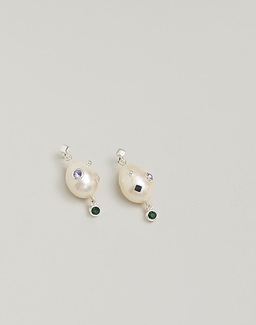 CAROLYN three pearl drop earrings
