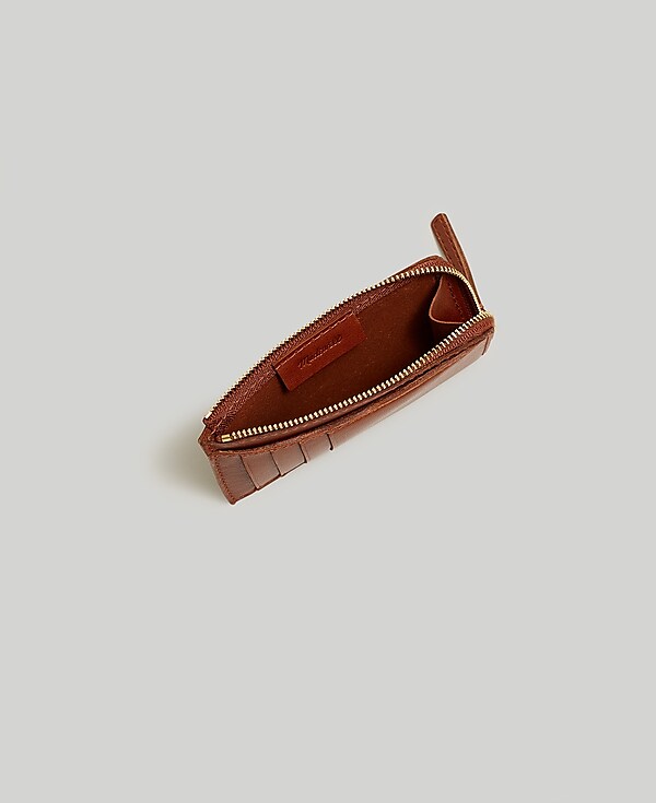 The Essential Zip Card Case Wallet in Leather