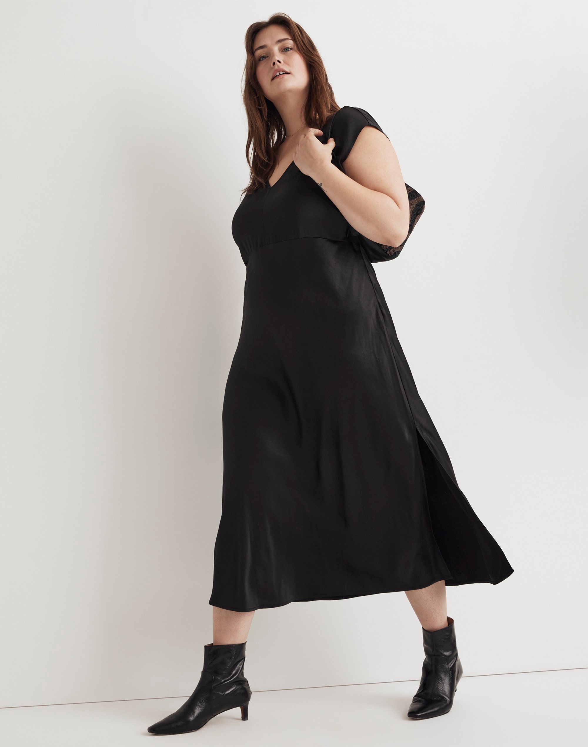 Black Plus-Size Midi Dresses