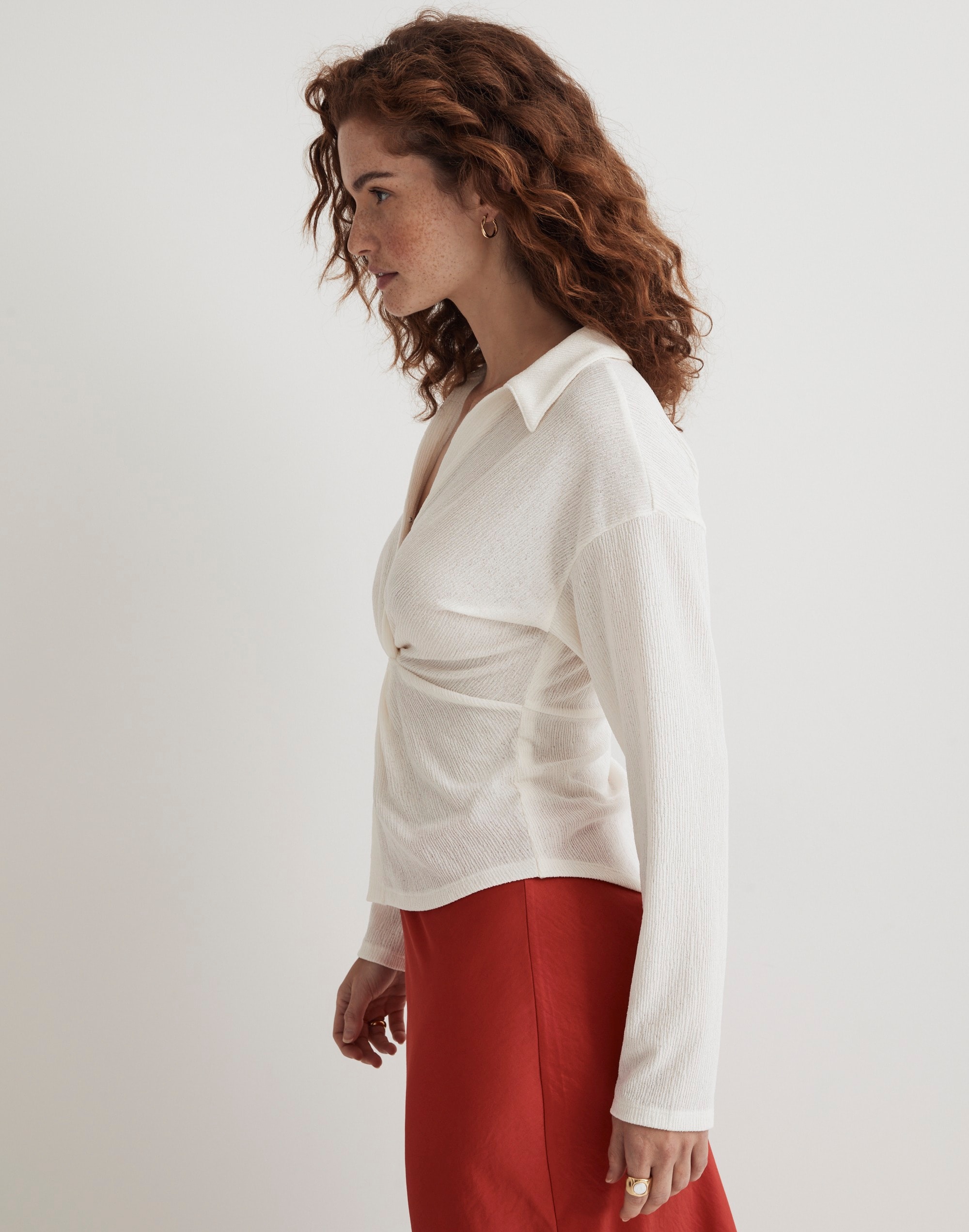 Twist-Front Long-Sleeve Top | Madewell