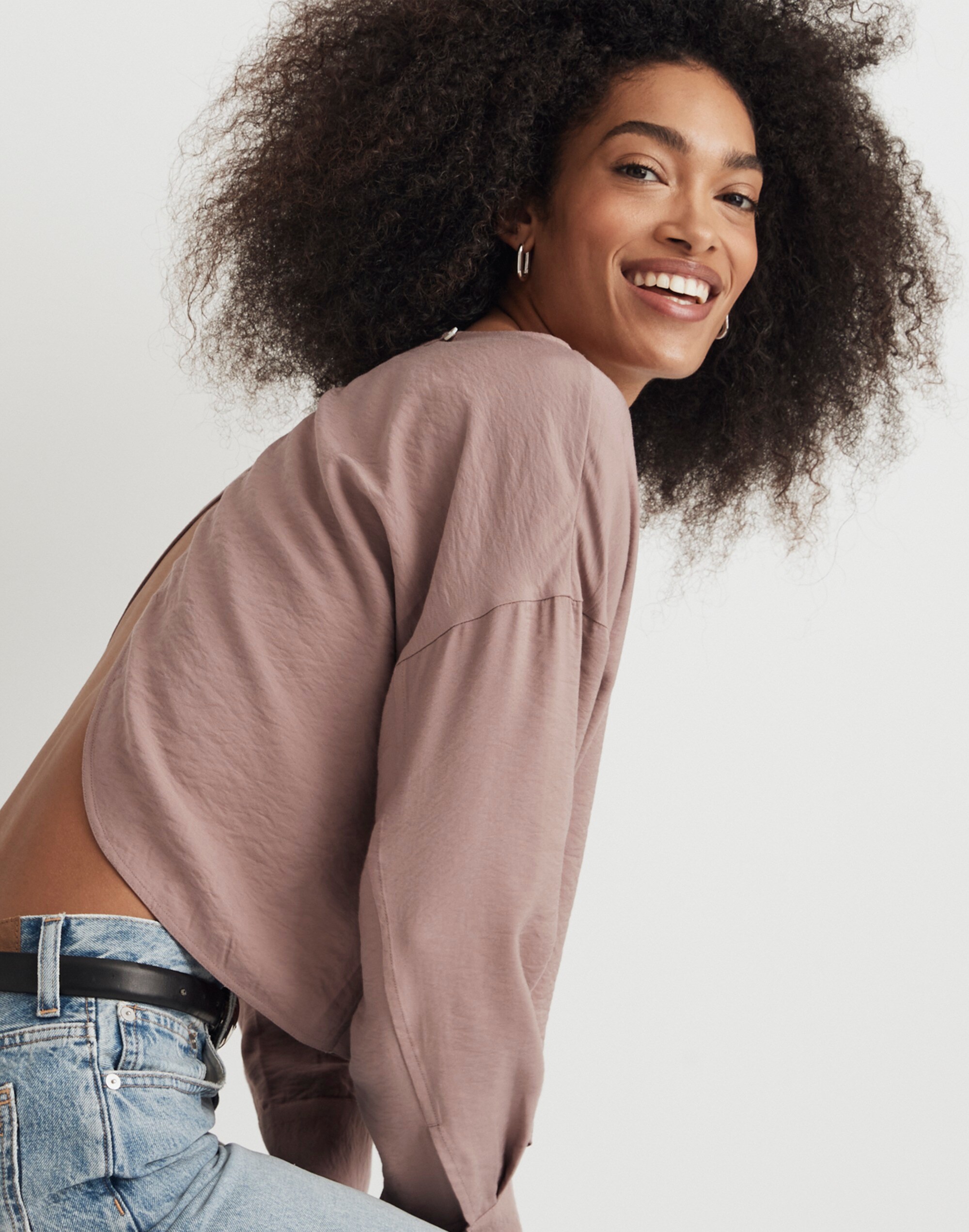 Relaxed Tulip-Back Top | Madewell